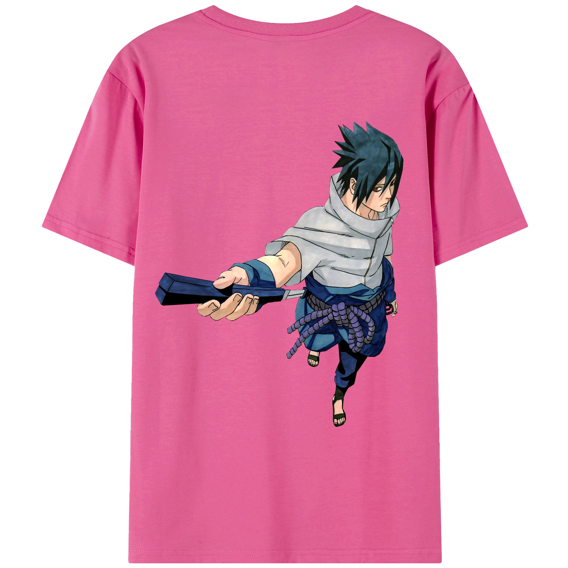 （画像用） NARUTO -ナルト- うちは サスケ Uchiha Sasuke レディース半袖Tシャツ(バックプリント)