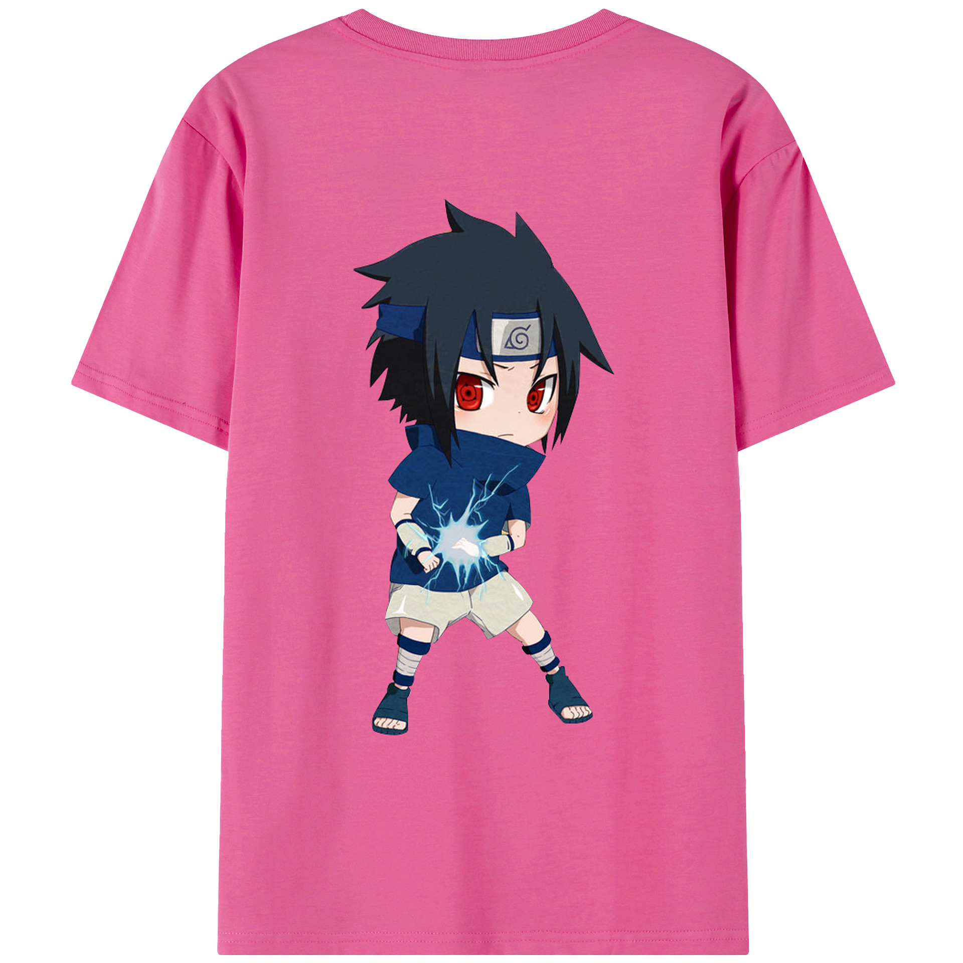 （画像用） NARUTO -ナルト- うちは サスケ Uchiha Sasuke レディース半袖Tシャツ(バックプリント)