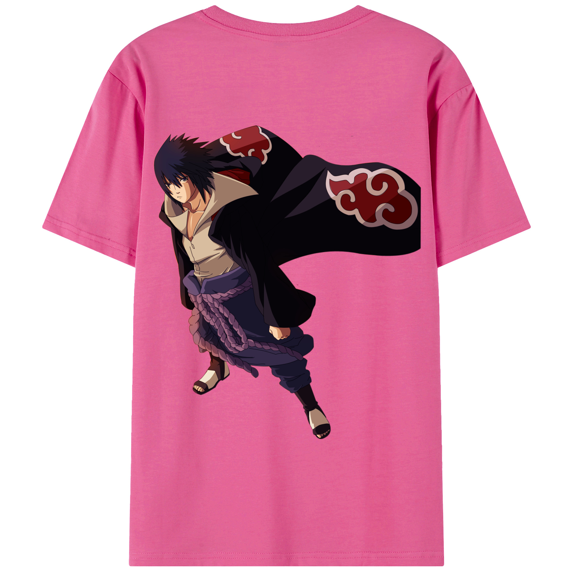 （画像用） NARUTO -ナルト- うちは サスケ Uchiha Sasuke レディース半袖Tシャツ(バックプリント)