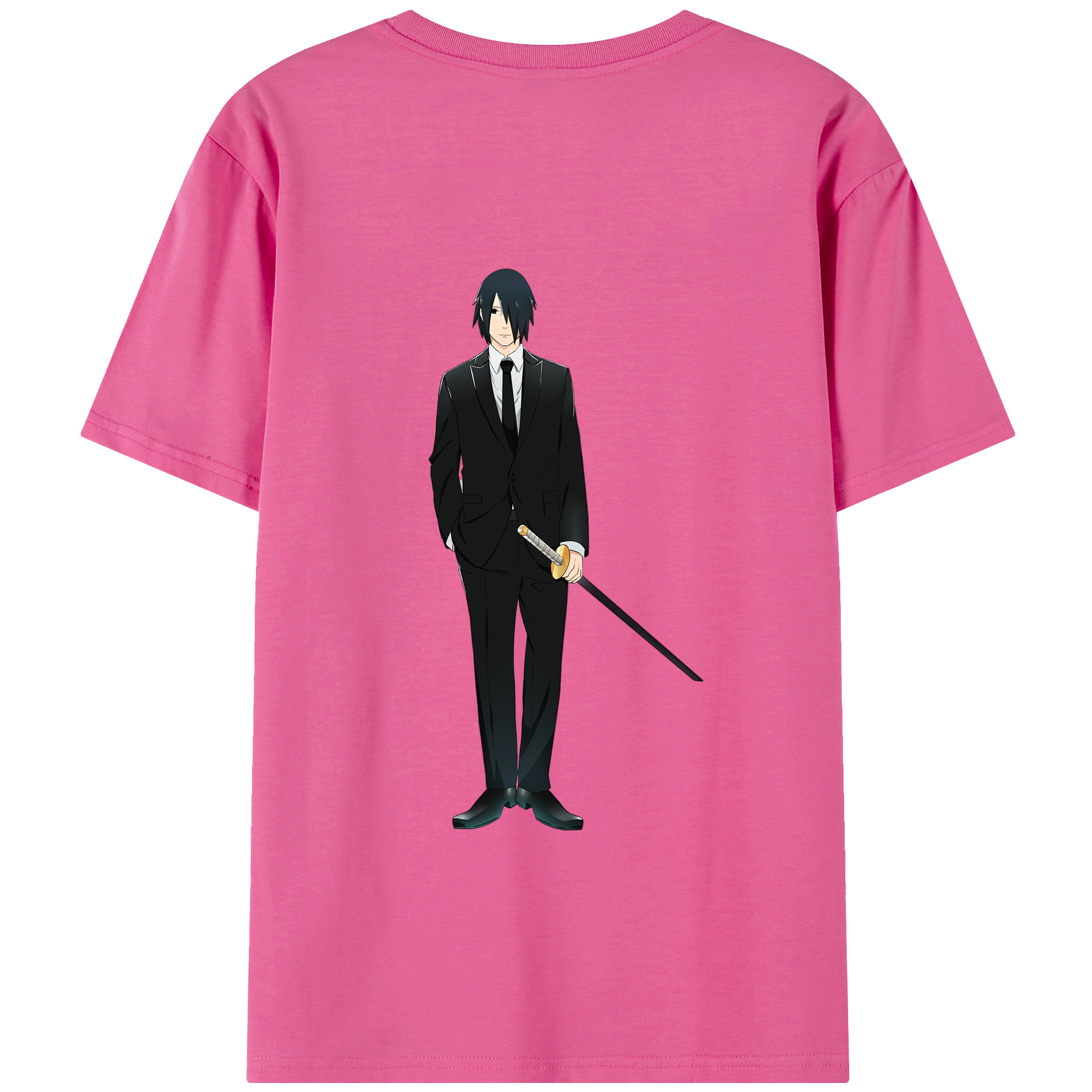 （画像用） NARUTO -ナルト- うちは サスケ Uchiha Sasuke レディース半袖Tシャツ(バックプリント)