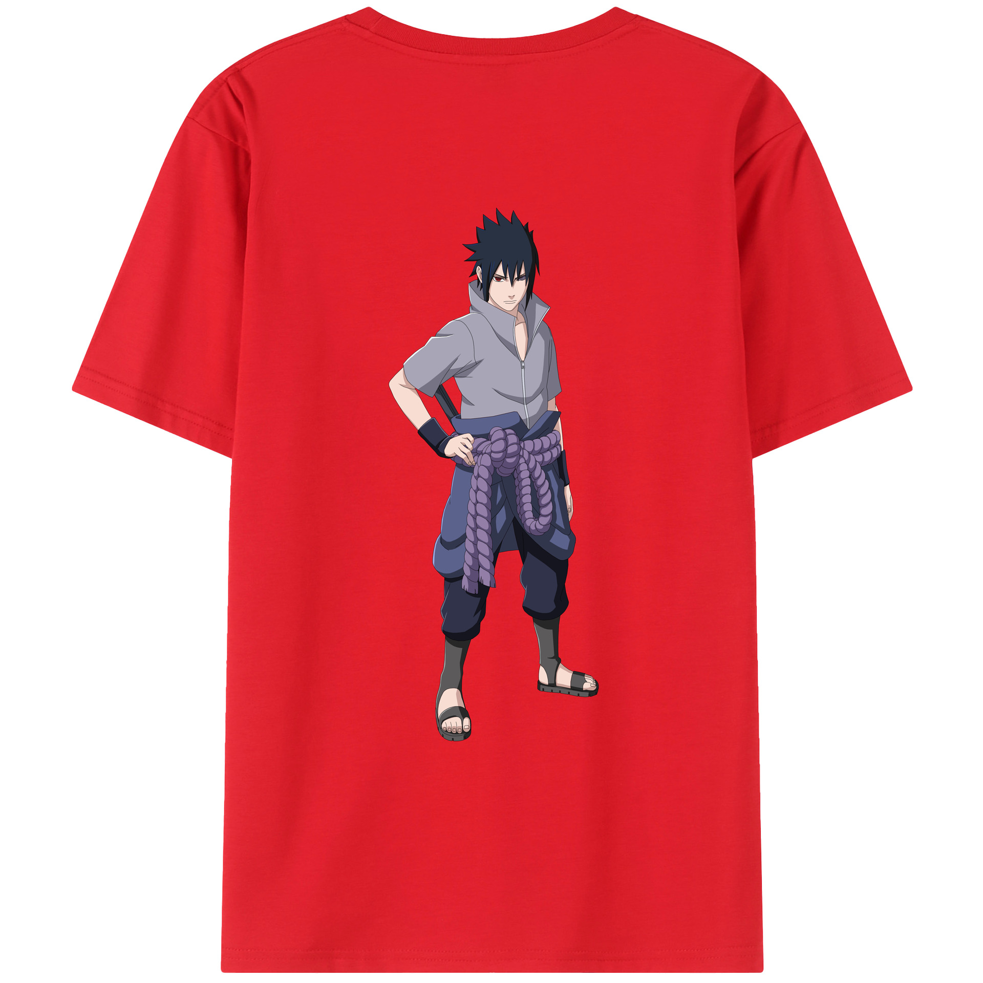 （画像用） NARUTO -ナルト- うちは サスケ Uchiha Sasuke レディース半袖Tシャツ(バックプリント)