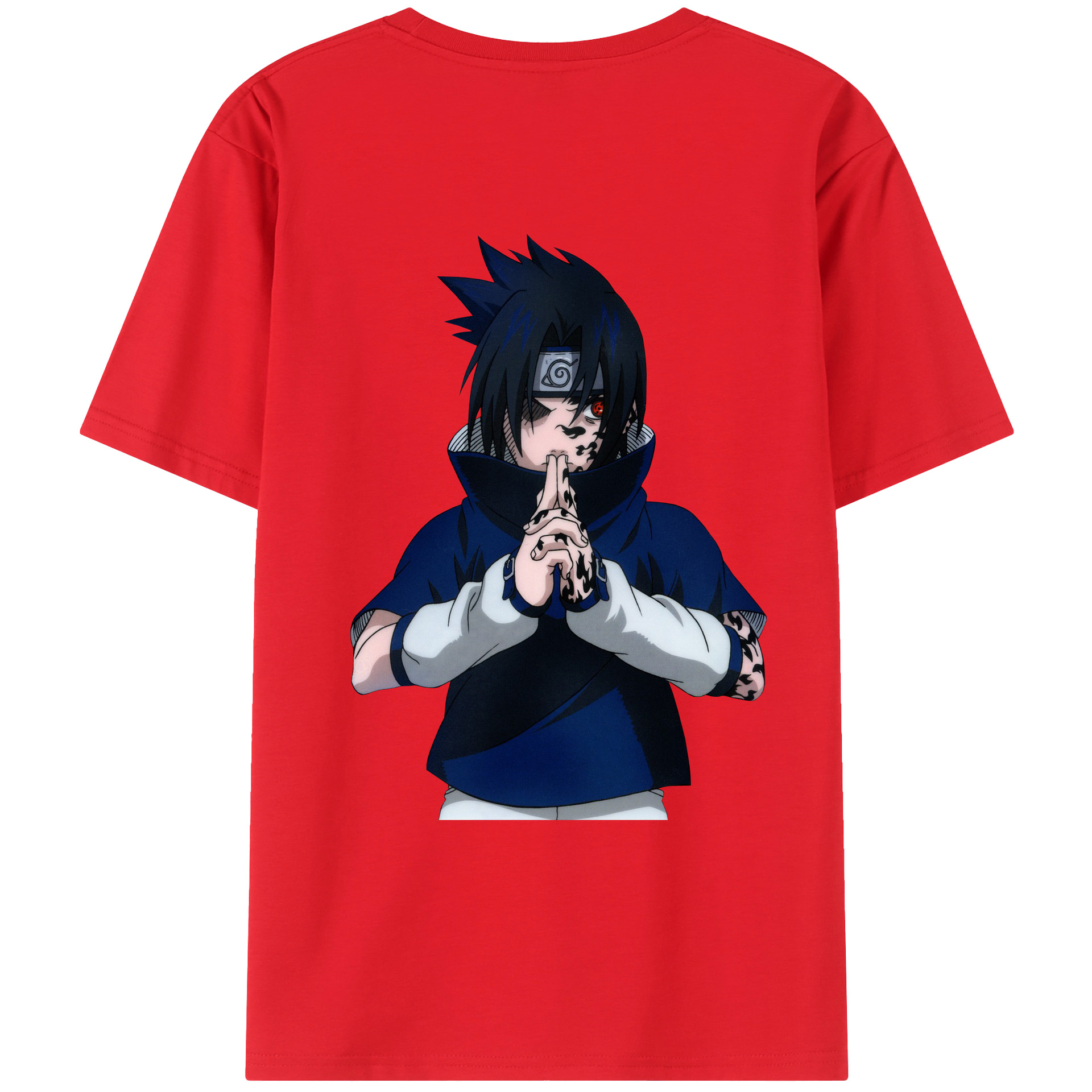 （画像用） NARUTO -ナルト- うちは サスケ Uchiha Sasuke レディース半袖Tシャツ(バックプリント)
