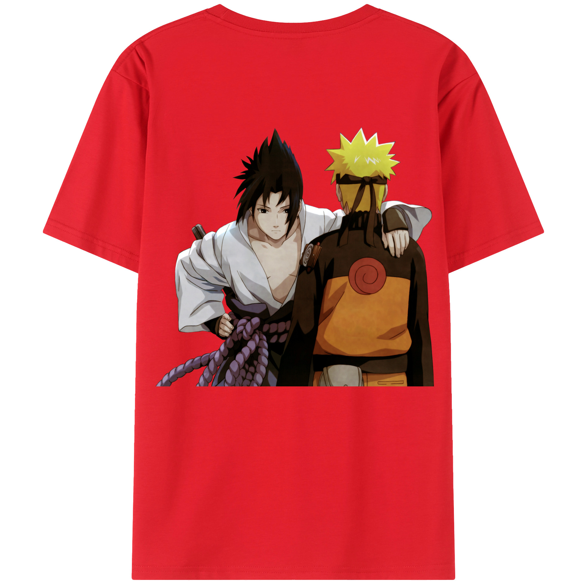 （画像用） NARUTO -ナルト- うちは サスケ Uchiha Sasuke レディース半袖Tシャツ(バックプリント)