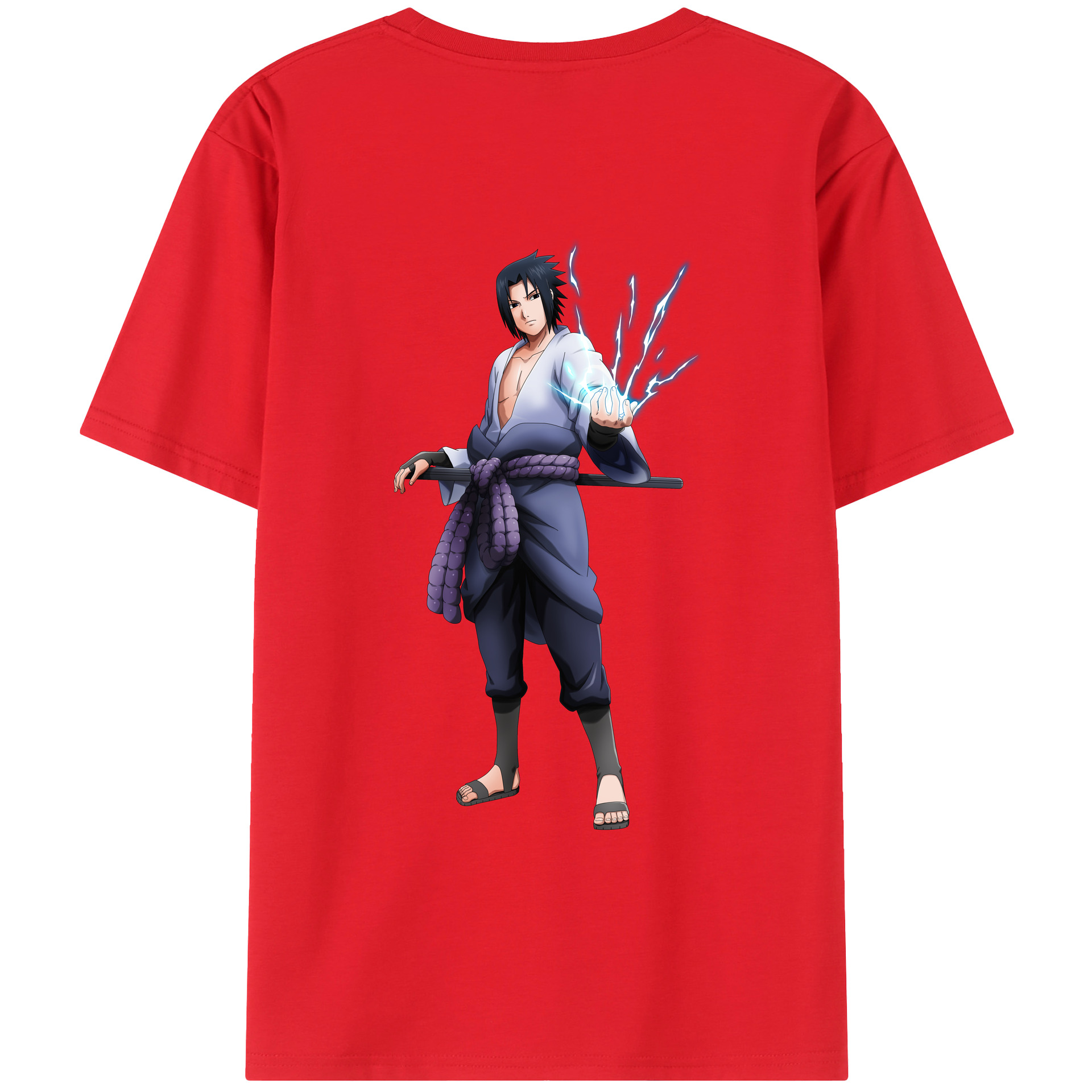 （画像用） NARUTO -ナルト- うちは サスケ Uchiha Sasuke レディース半袖Tシャツ(バックプリント)