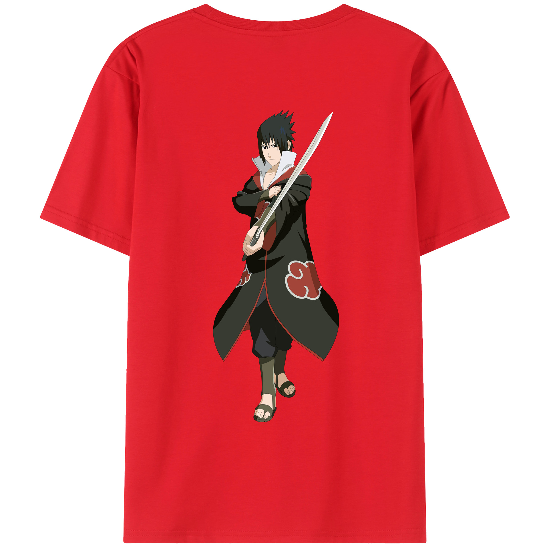 （画像用） NARUTO -ナルト- うちは サスケ Uchiha Sasuke レディース半袖Tシャツ(バックプリント)