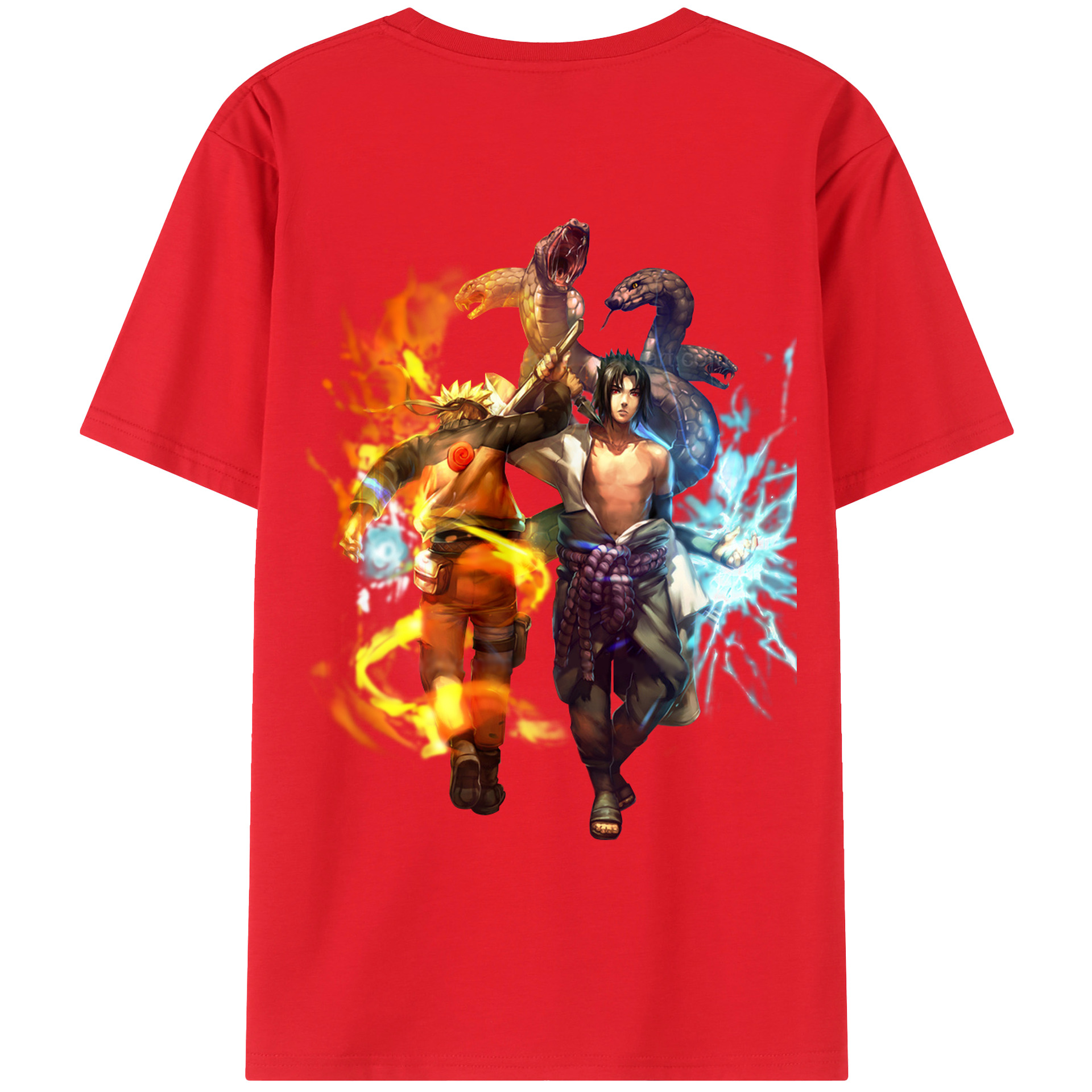 （画像用） NARUTO -ナルト- うちは サスケ Uchiha Sasuke レディース半袖Tシャツ(バックプリント)