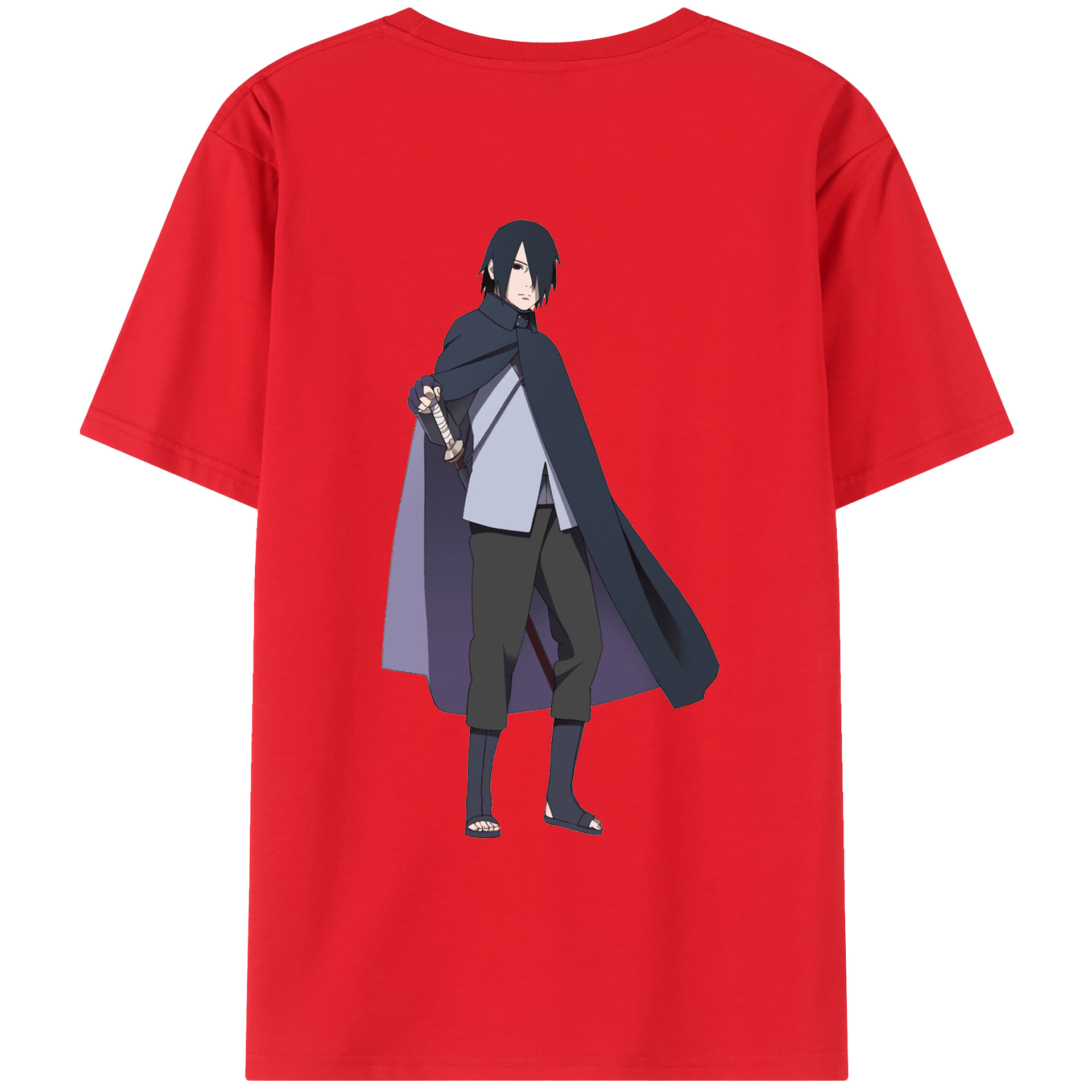 （画像用） NARUTO -ナルト- うちは サスケ Uchiha Sasuke レディース半袖Tシャツ(バックプリント)