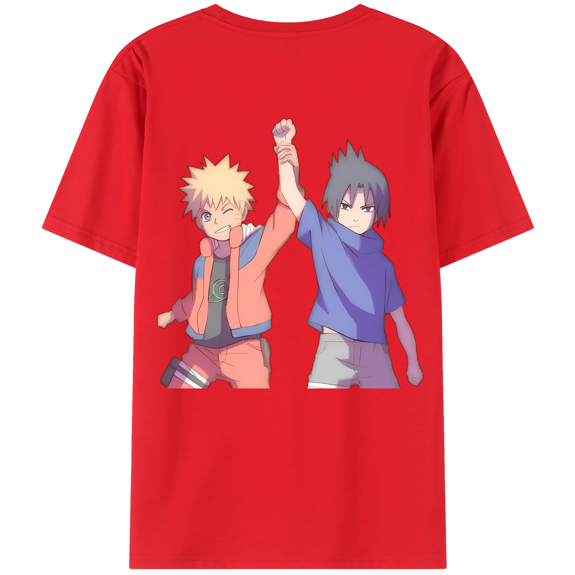 （画像用） NARUTO -ナルト- うちは サスケ Uchiha Sasuke レディース半袖Tシャツ(バックプリント)