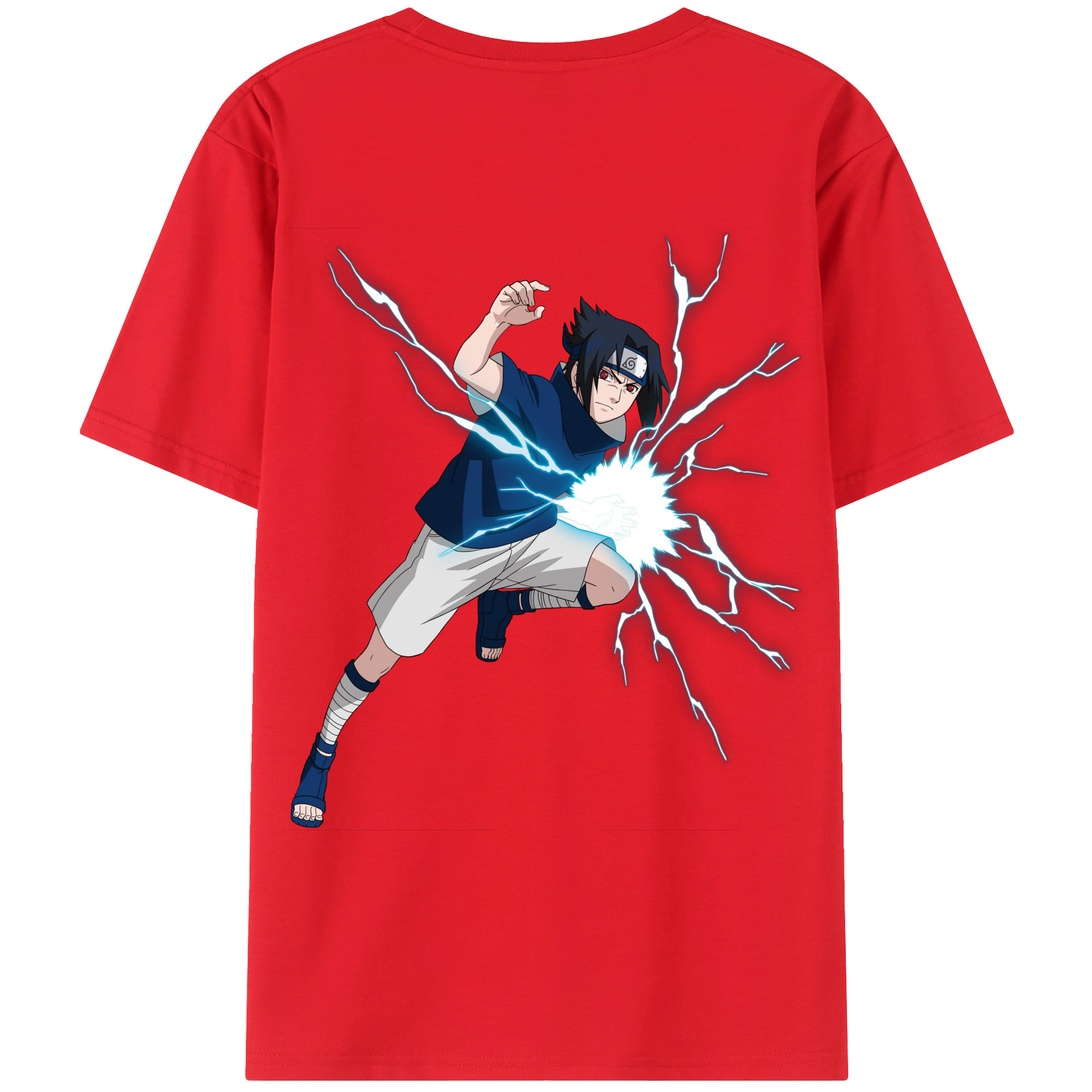 （画像用） NARUTO -ナルト- うちは サスケ Uchiha Sasuke レディース半袖Tシャツ(バックプリント)