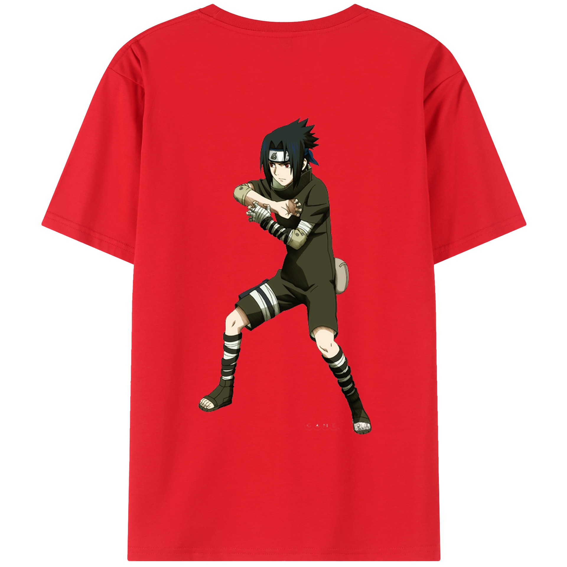 （画像用） NARUTO -ナルト- うちは サスケ Uchiha Sasuke レディース半袖Tシャツ(バックプリント)