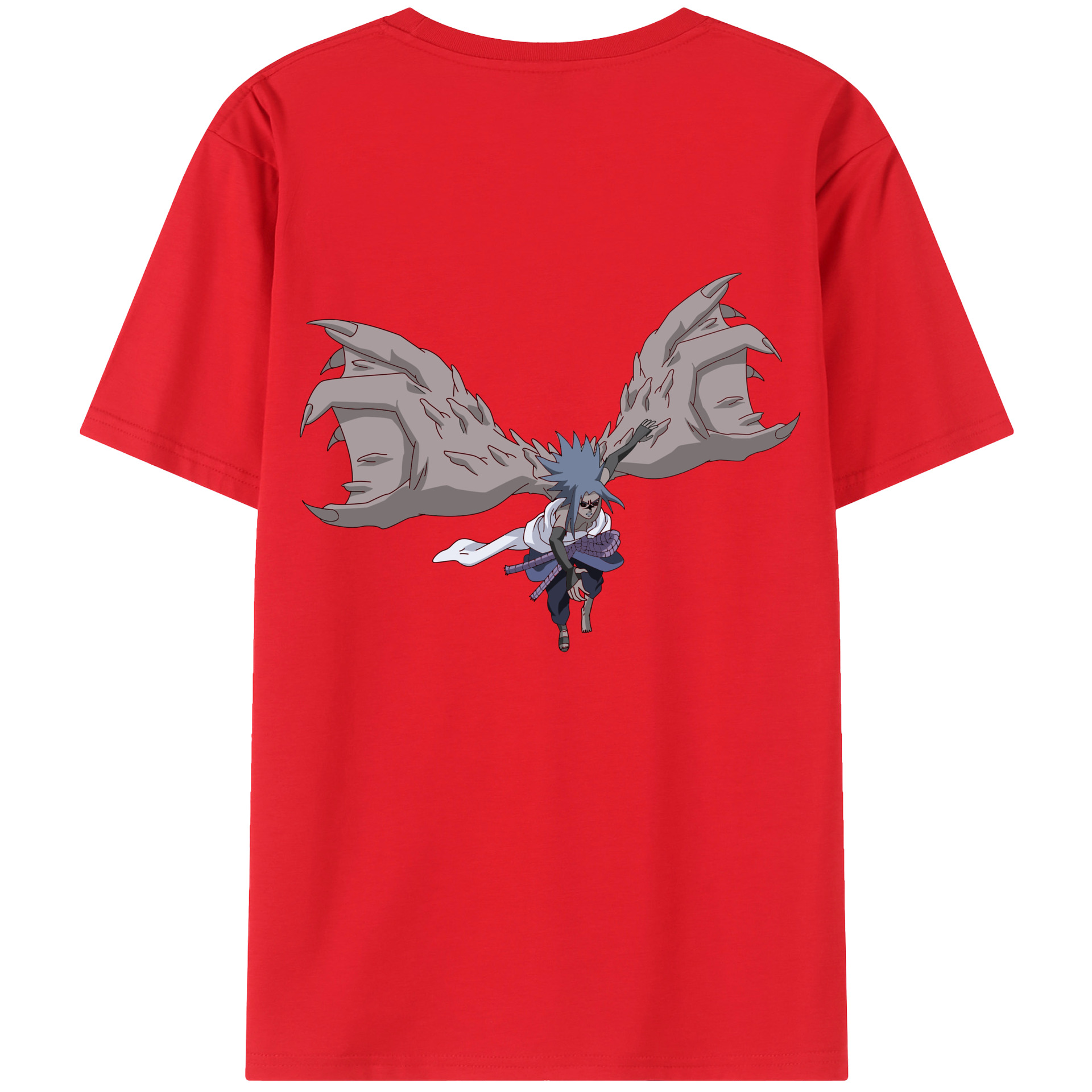 （画像用） NARUTO -ナルト- うちは サスケ Uchiha Sasuke レディース半袖Tシャツ(バックプリント)