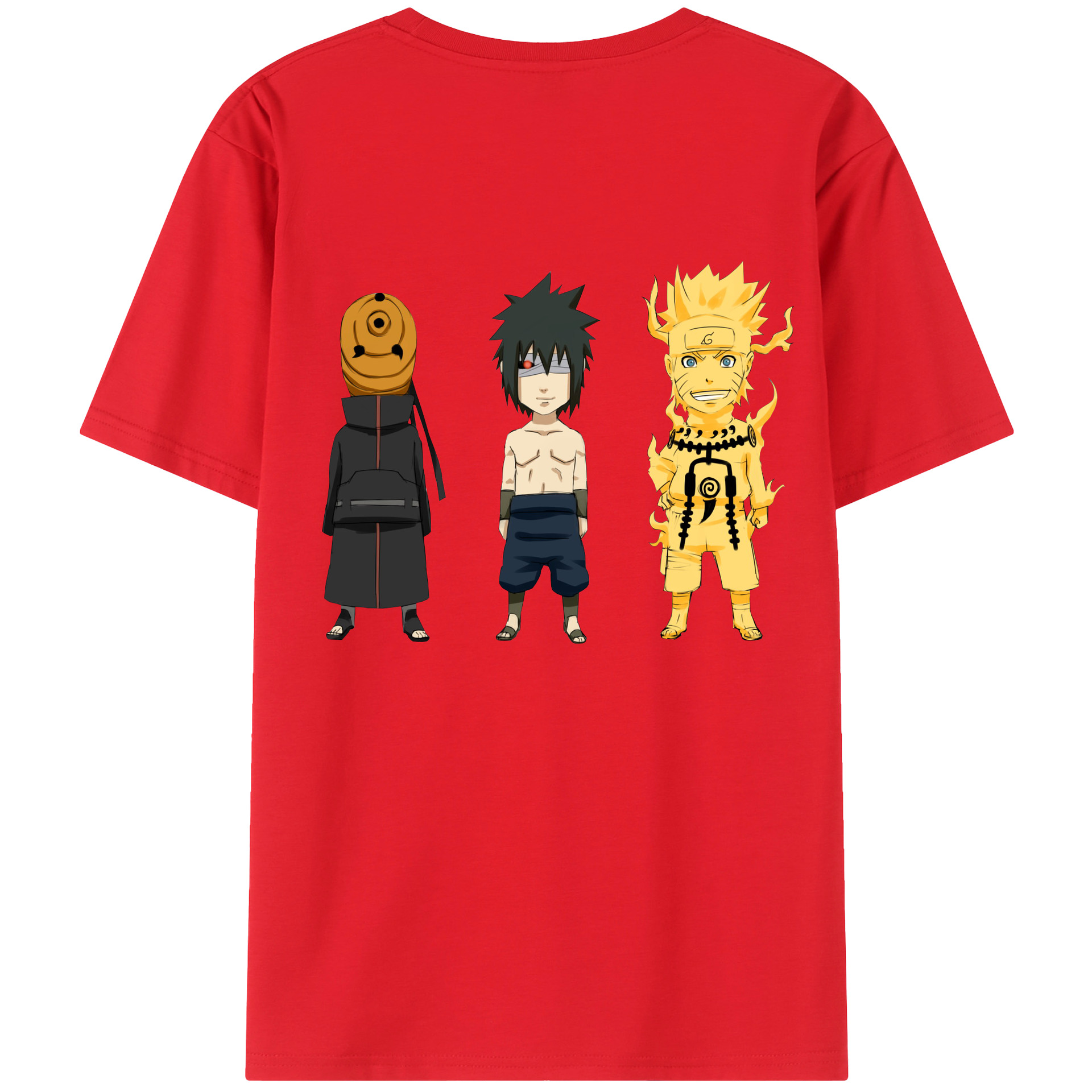 （画像用） NARUTO -ナルト- うちは サスケ Uchiha Sasuke レディース半袖Tシャツ(バックプリント)