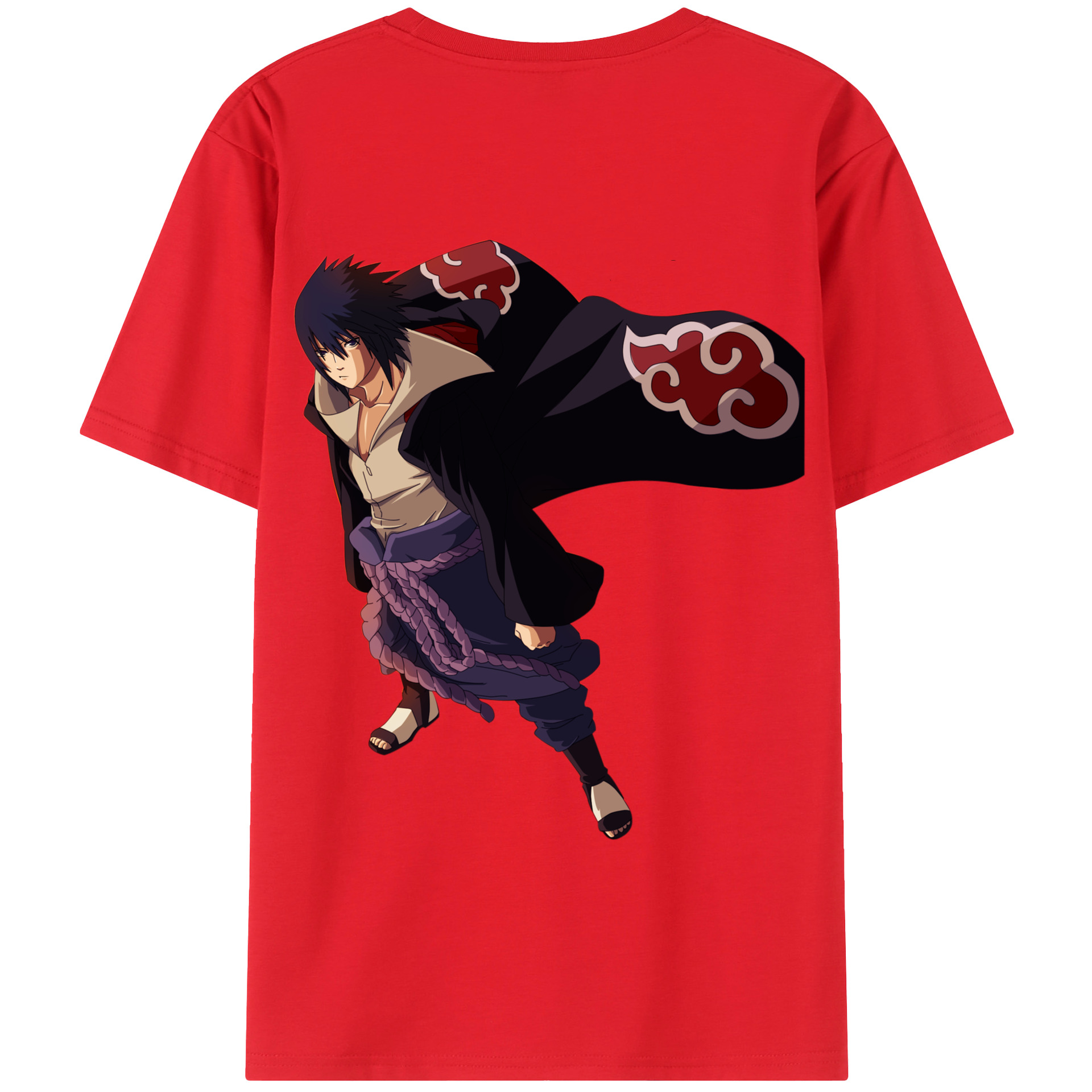 （画像用） NARUTO -ナルト- うちは サスケ Uchiha Sasuke レディース半袖Tシャツ(バックプリント)