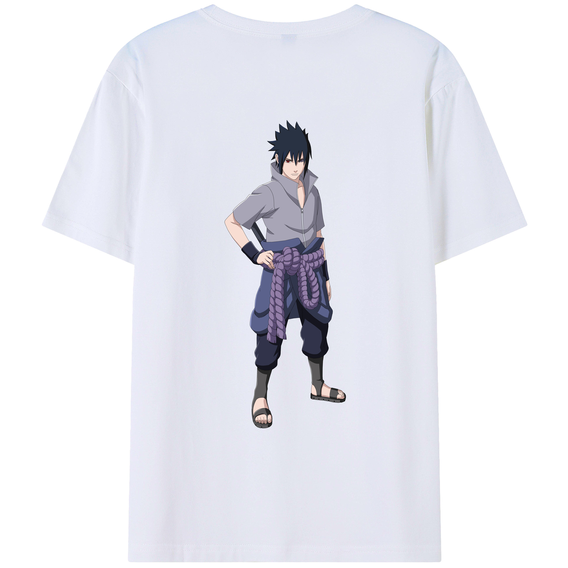 （画像用） NARUTO -ナルト- うちは サスケ Uchiha Sasuke レディース半袖Tシャツ(バックプリント)
