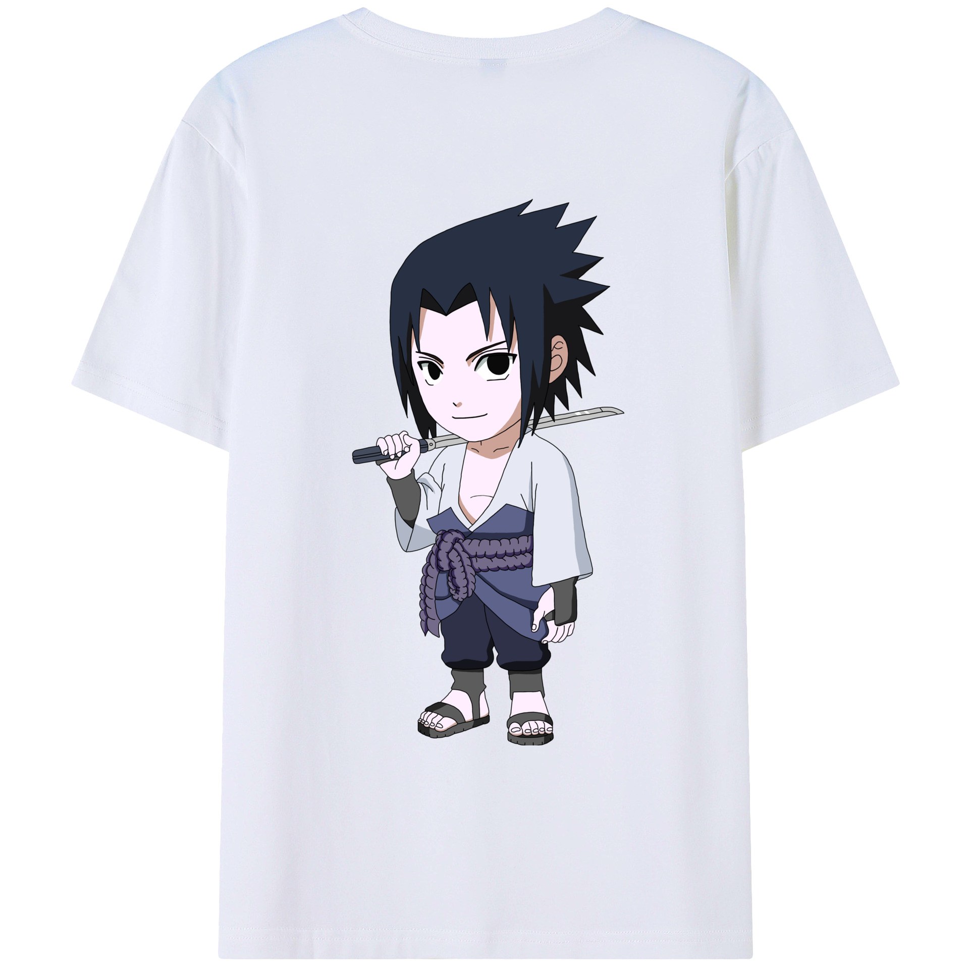 （画像用） NARUTO -ナルト- うちは サスケ Uchiha Sasuke レディース半袖Tシャツ(バックプリント)