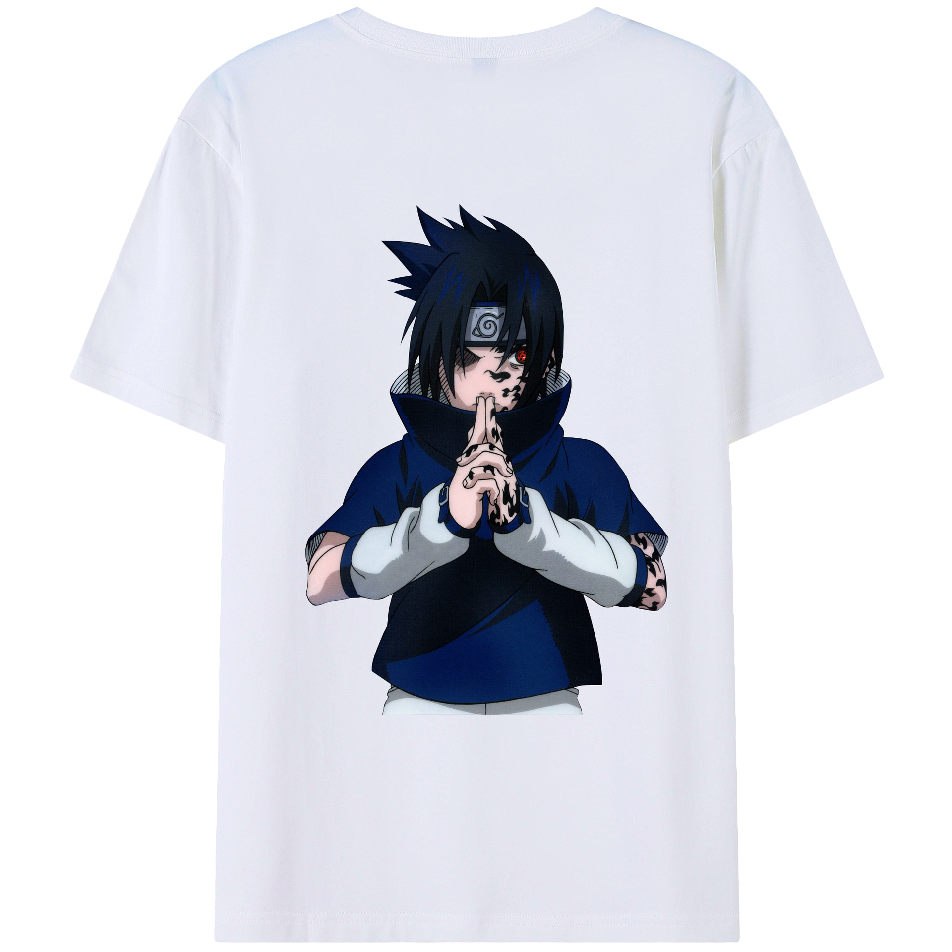 （画像用） NARUTO -ナルト- うちは サスケ Uchiha Sasuke レディース半袖Tシャツ(バックプリント)