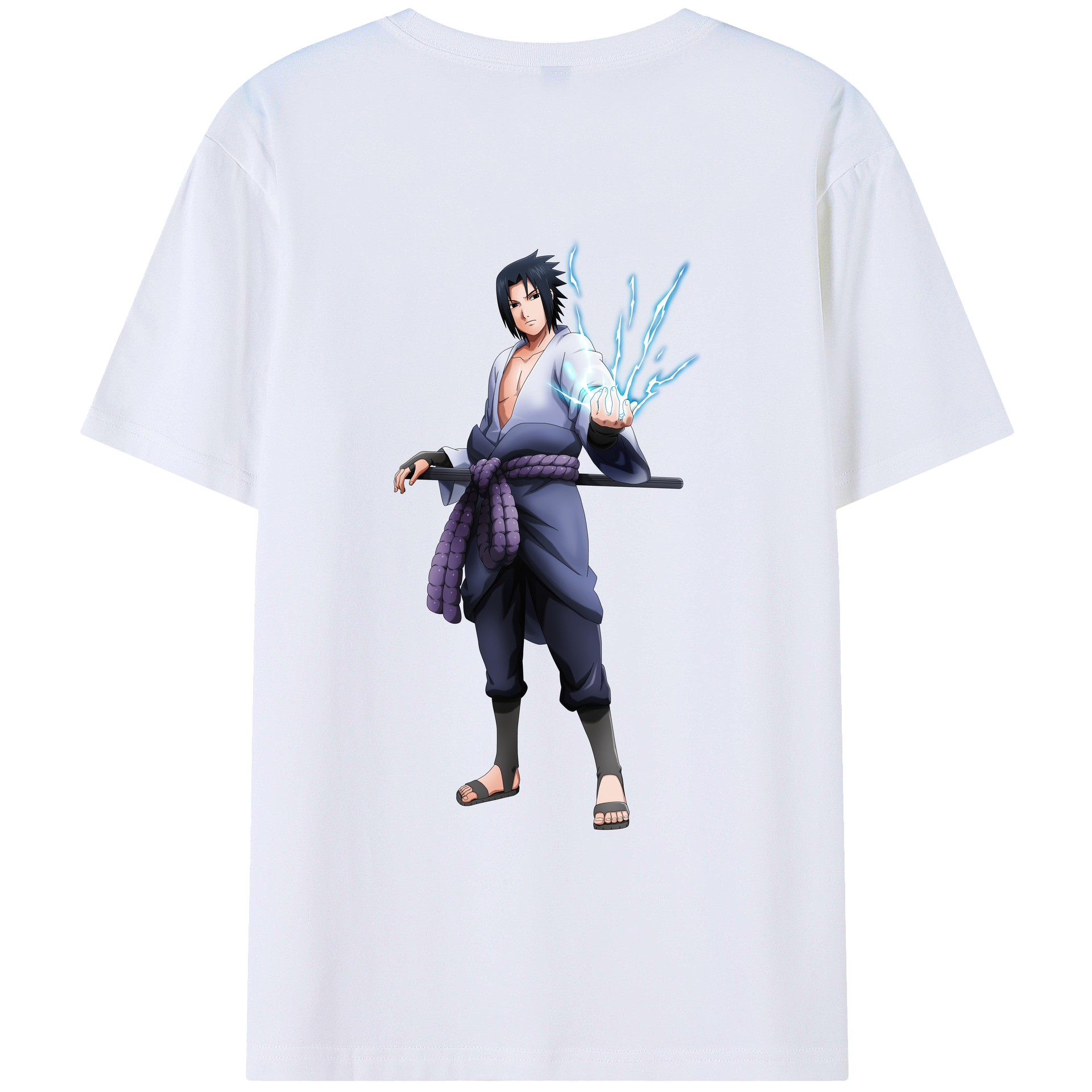 （画像用） NARUTO -ナルト- うちは サスケ Uchiha Sasuke レディース半袖Tシャツ(バックプリント)