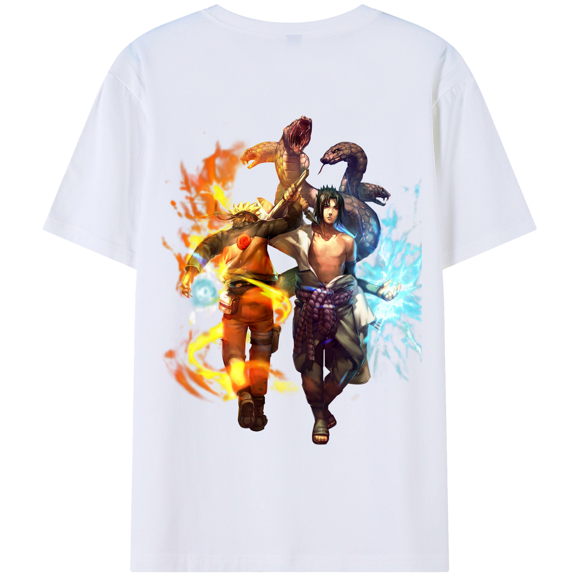 （画像用） NARUTO -ナルト- うちは サスケ Uchiha Sasuke レディース半袖Tシャツ(バックプリント)