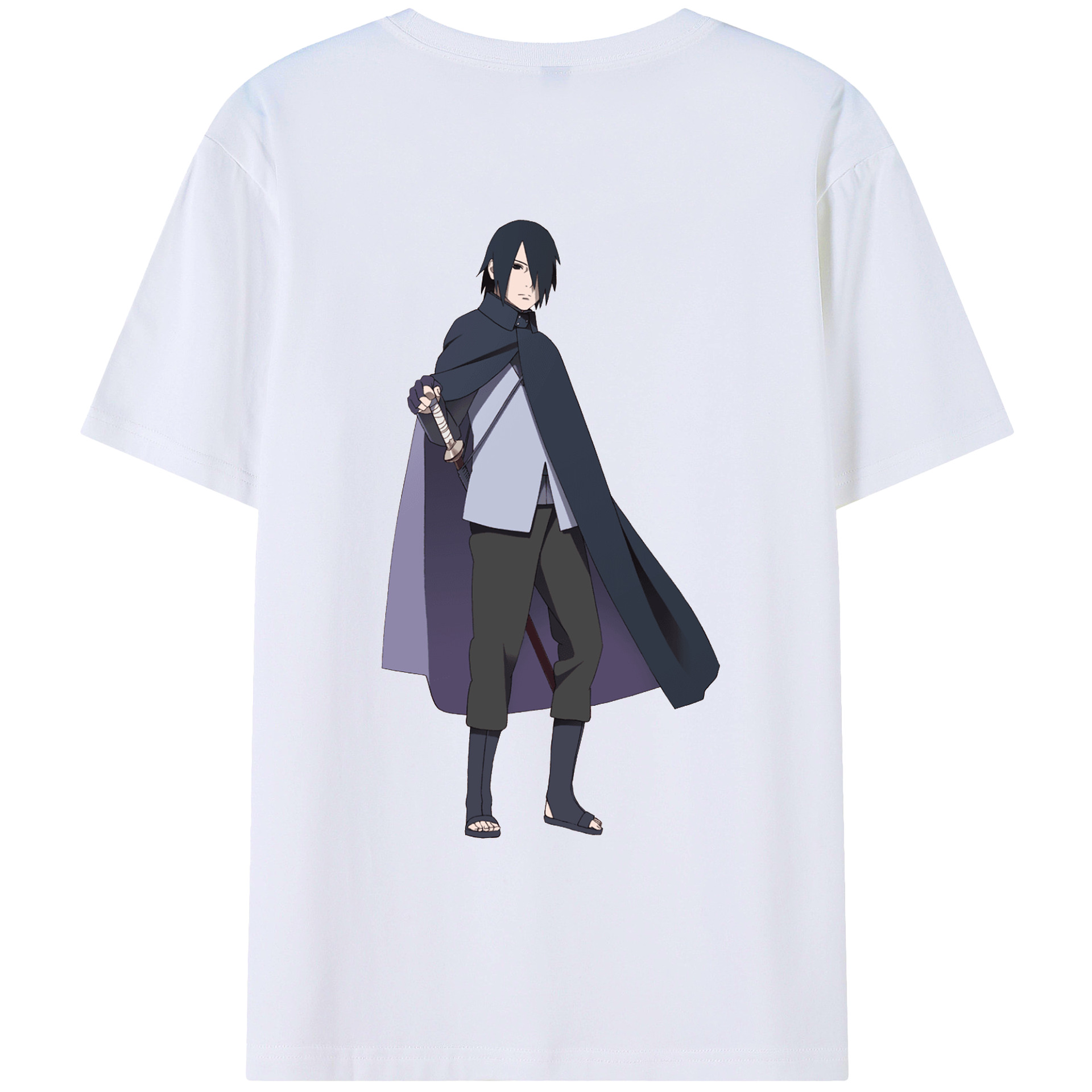（画像用） NARUTO -ナルト- うちは サスケ Uchiha Sasuke レディース半袖Tシャツ(バックプリント)