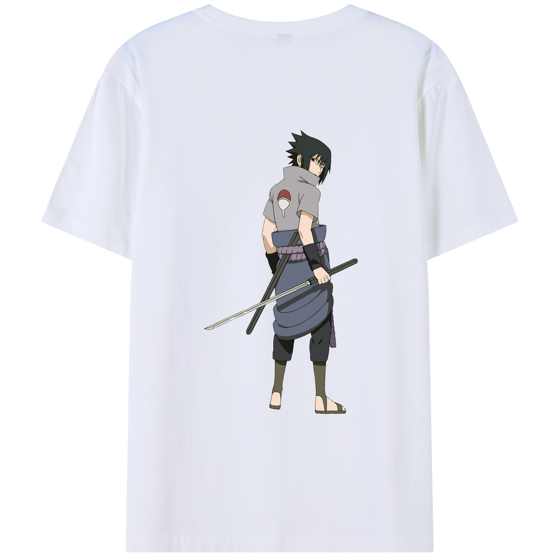 （画像用） NARUTO -ナルト- うちは サスケ Uchiha Sasuke レディース半袖Tシャツ(バックプリント)