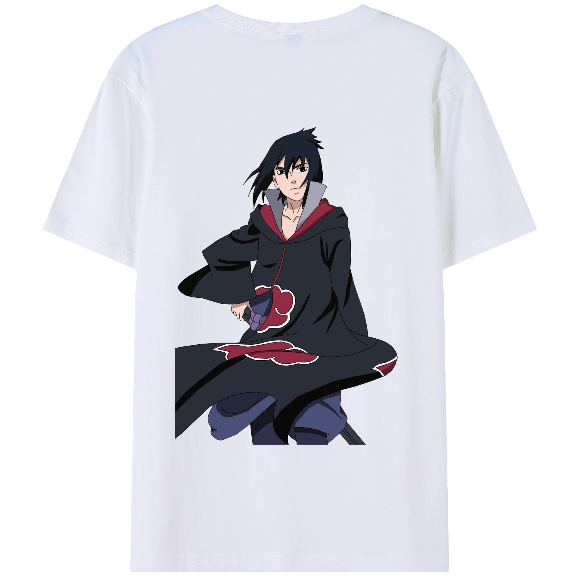 （画像用） NARUTO -ナルト- うちは サスケ Uchiha Sasuke レディース半袖Tシャツ(バックプリント)