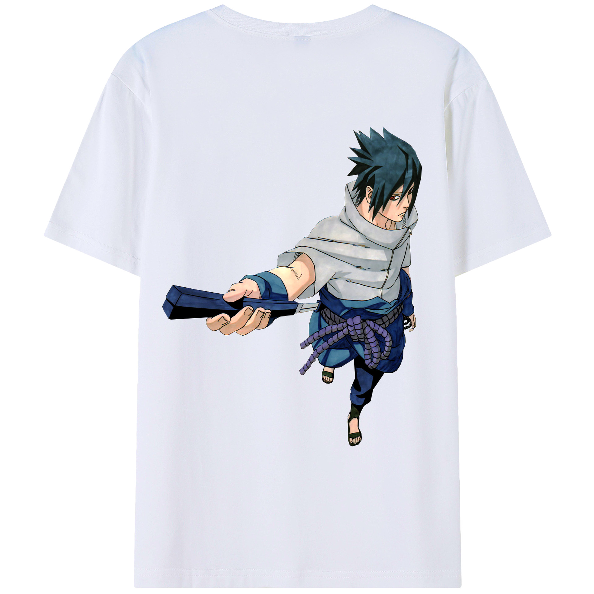 （画像用） NARUTO -ナルト- うちは サスケ Uchiha Sasuke レディース半袖Tシャツ(バックプリント)