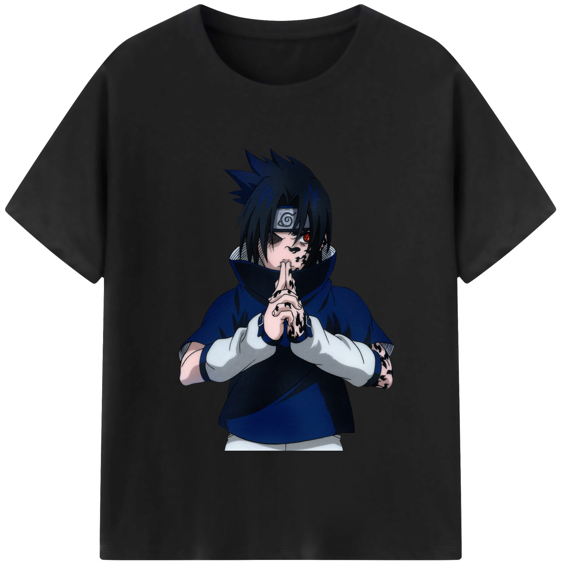（画像用） NARUTO -ナルト- うちは サスケ Uchiha Sasuke レディースカジュアルプリントTシャツ（綿100％）