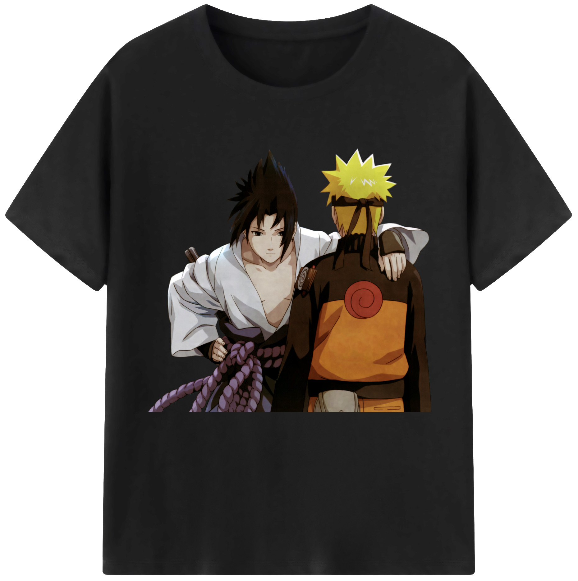 （画像用） NARUTO -ナルト- うちは サスケ Uchiha Sasuke レディースカジュアルプリントTシャツ（綿100％）