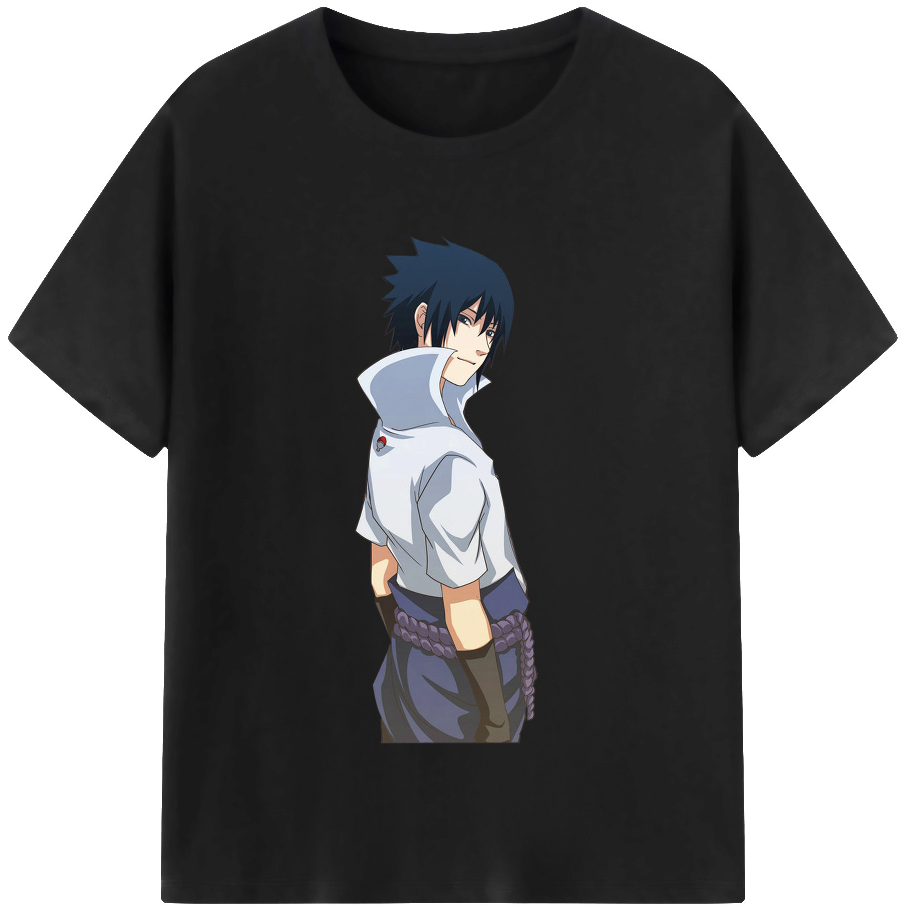 （画像用） NARUTO -ナルト- うちは サスケ Uchiha Sasuke レディースカジュアルプリントTシャツ（綿100％）