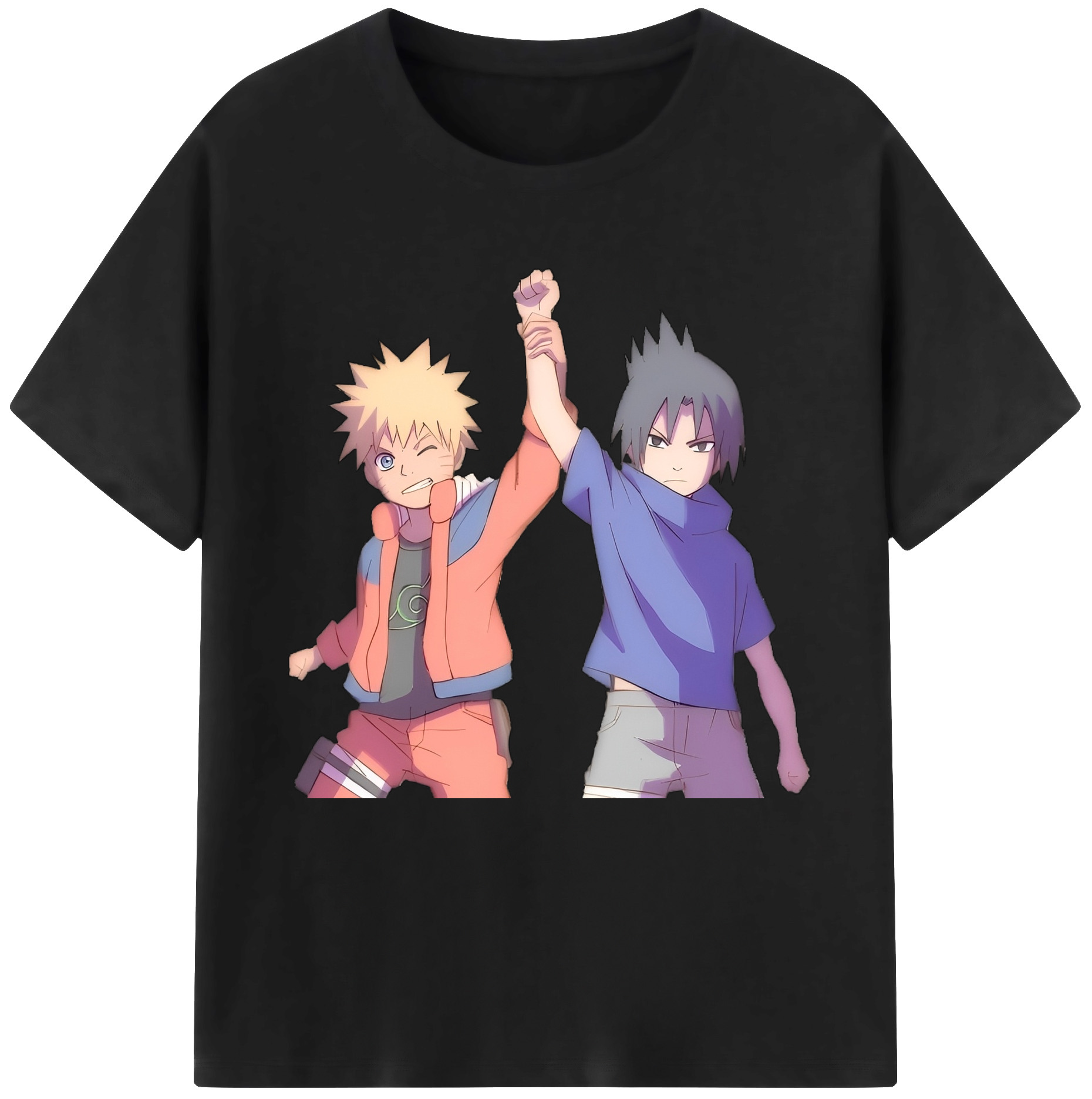 （画像用） NARUTO -ナルト- うちは サスケ Uchiha Sasuke レディースカジュアルプリントTシャツ（綿100％）