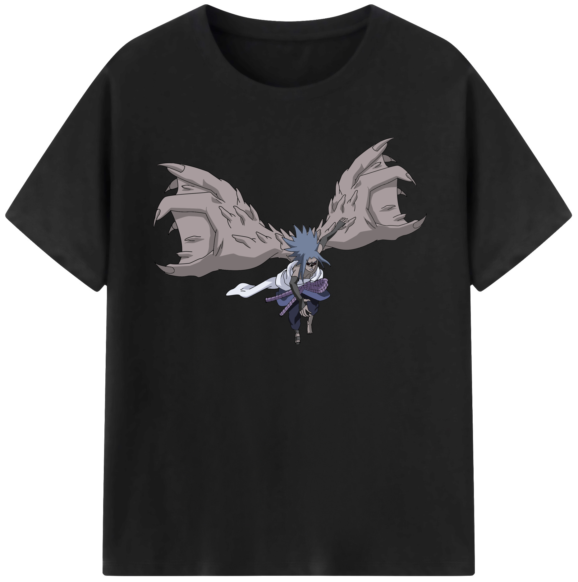（画像用） NARUTO -ナルト- うちは サスケ Uchiha Sasuke レディースカジュアルプリントTシャツ（綿100％）
