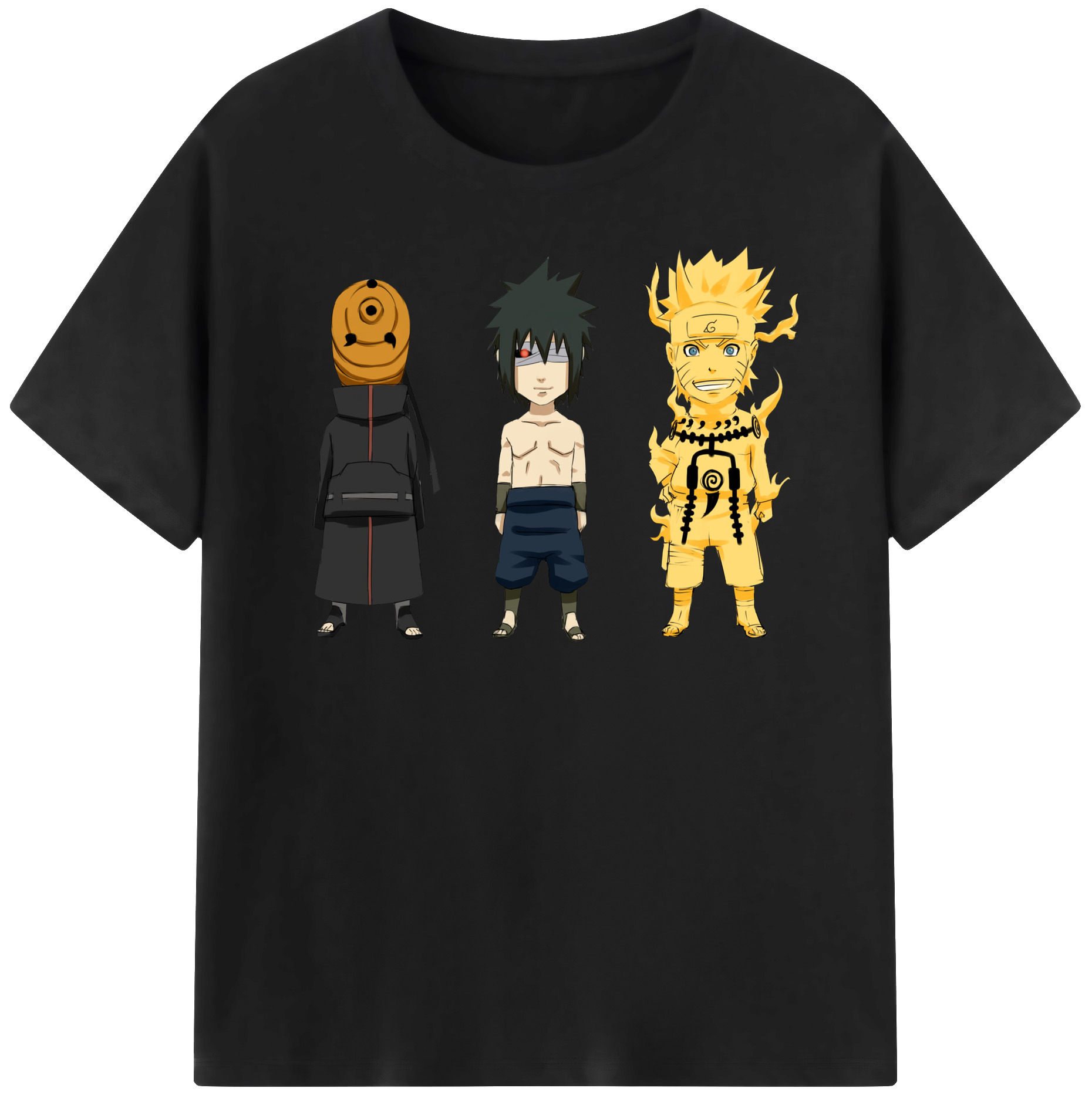 （画像用） NARUTO -ナルト- うちは サスケ Uchiha Sasuke レディースカジュアルプリントTシャツ（綿100％）