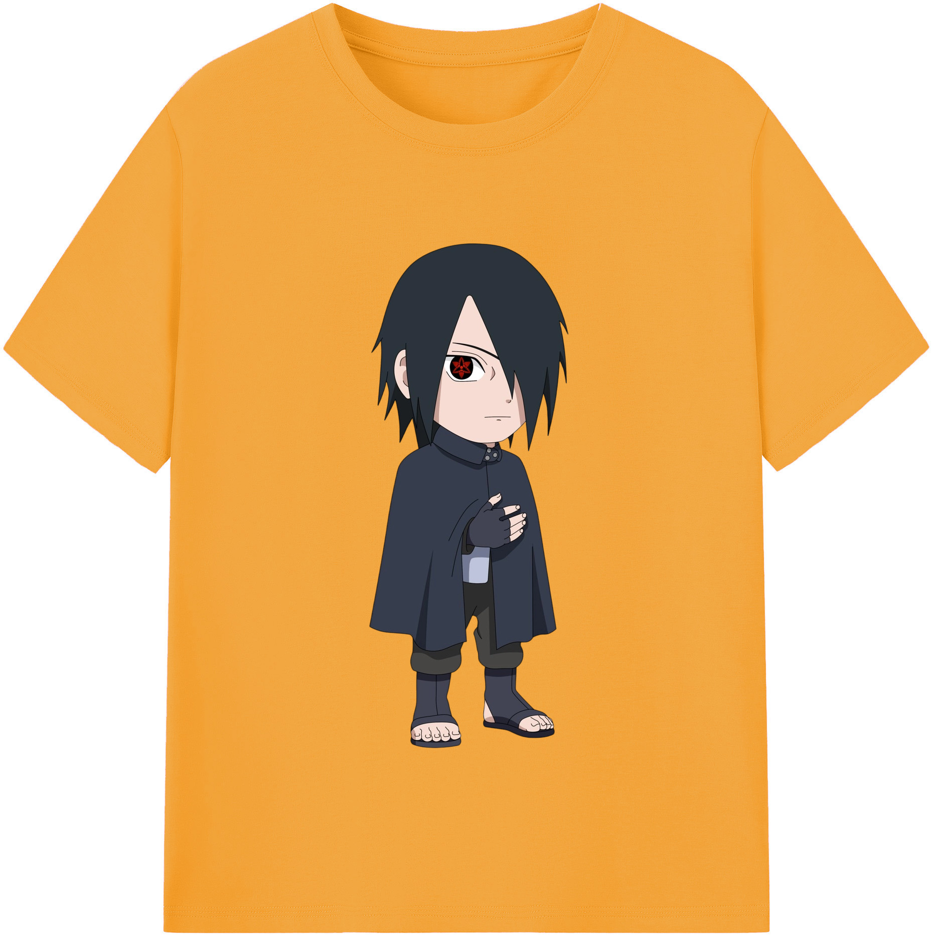 （画像用） NARUTO -ナルト- うちは サスケ Uchiha Sasuke レディースカジュアルプリントTシャツ（綿100％）