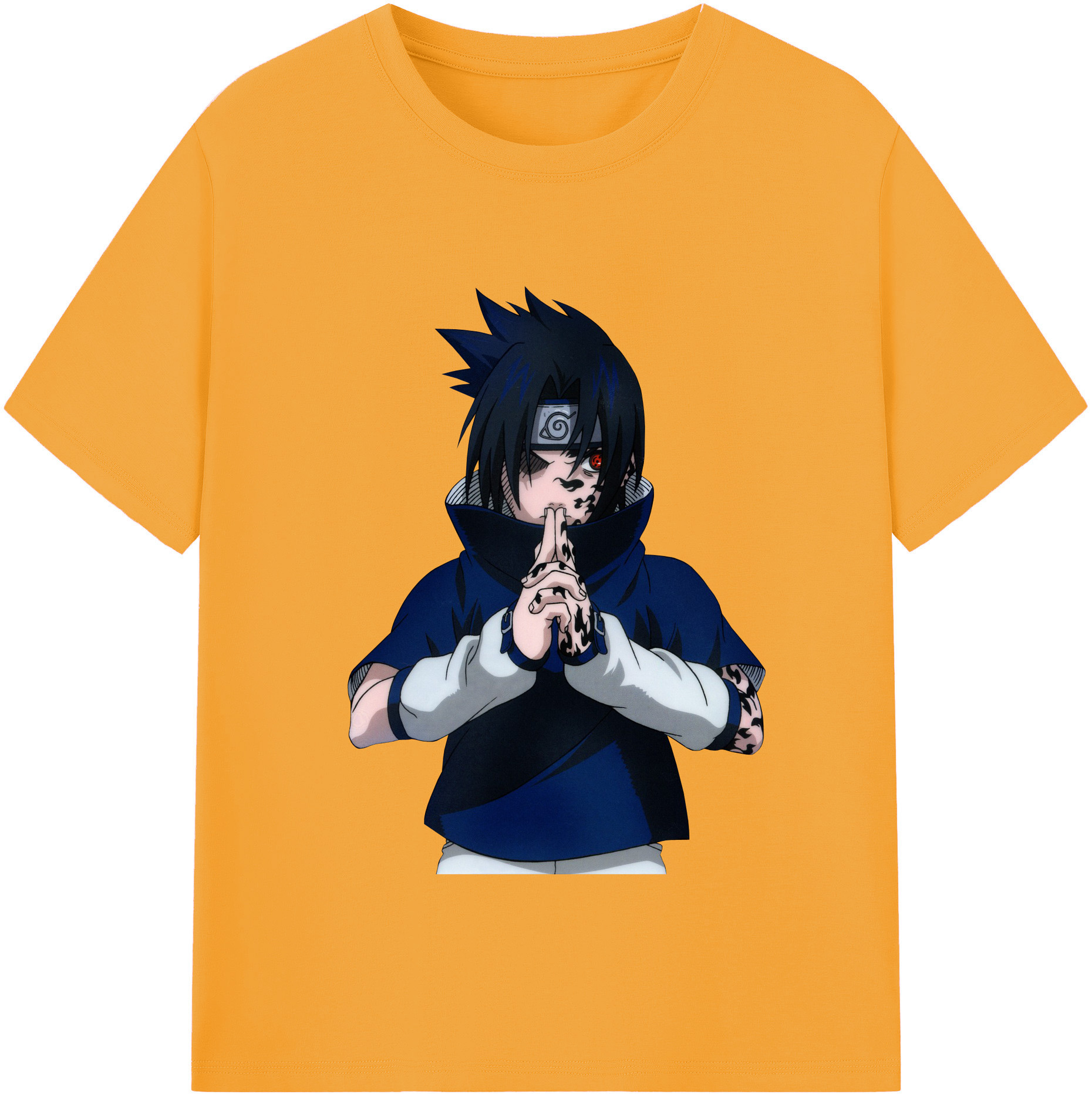 （画像用） NARUTO -ナルト- うちは サスケ Uchiha Sasuke レディースカジュアルプリントTシャツ（綿100％）