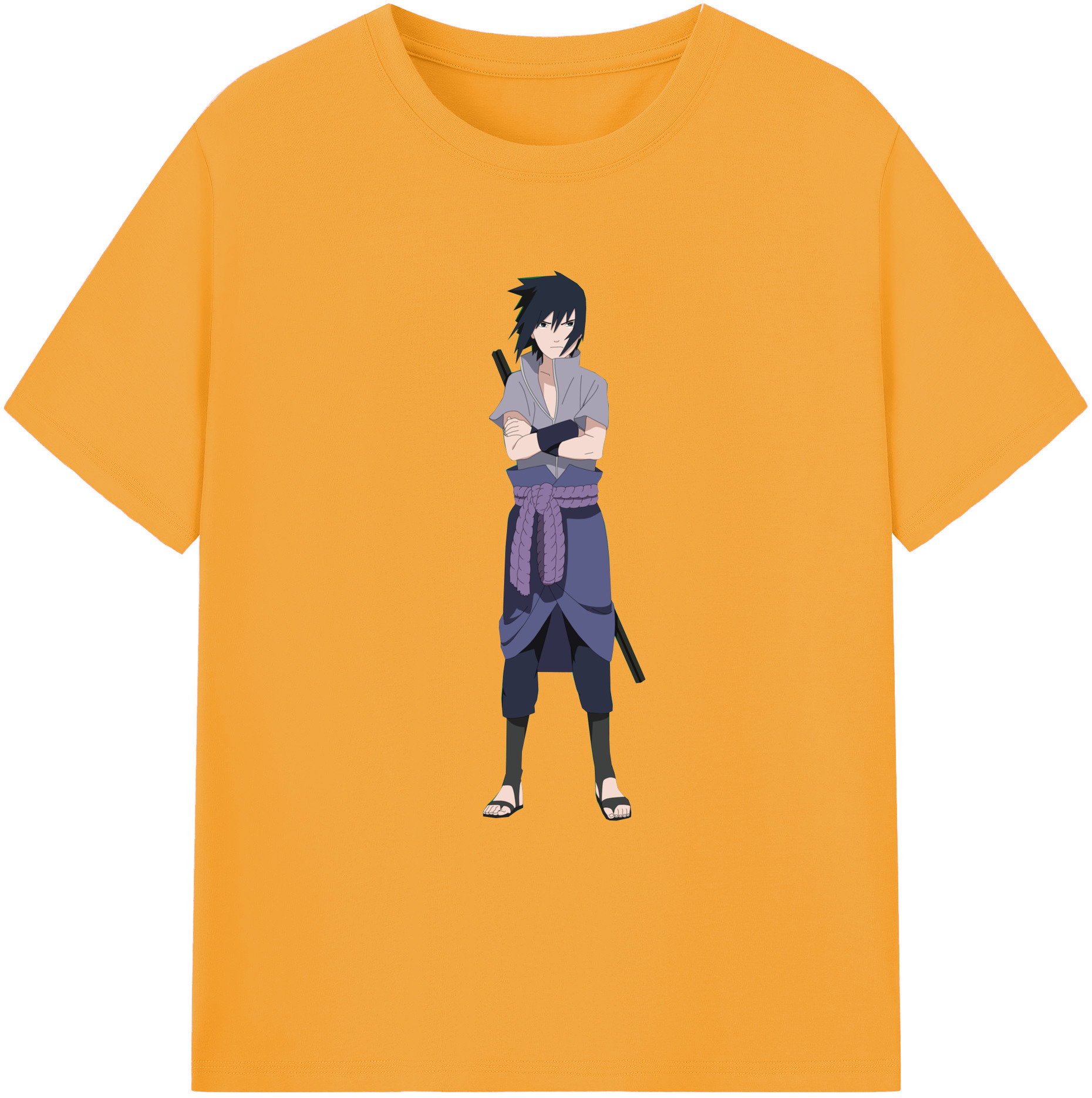 （画像用） NARUTO -ナルト- うちは サスケ Uchiha Sasuke レディースカジュアルプリントTシャツ（綿100％）