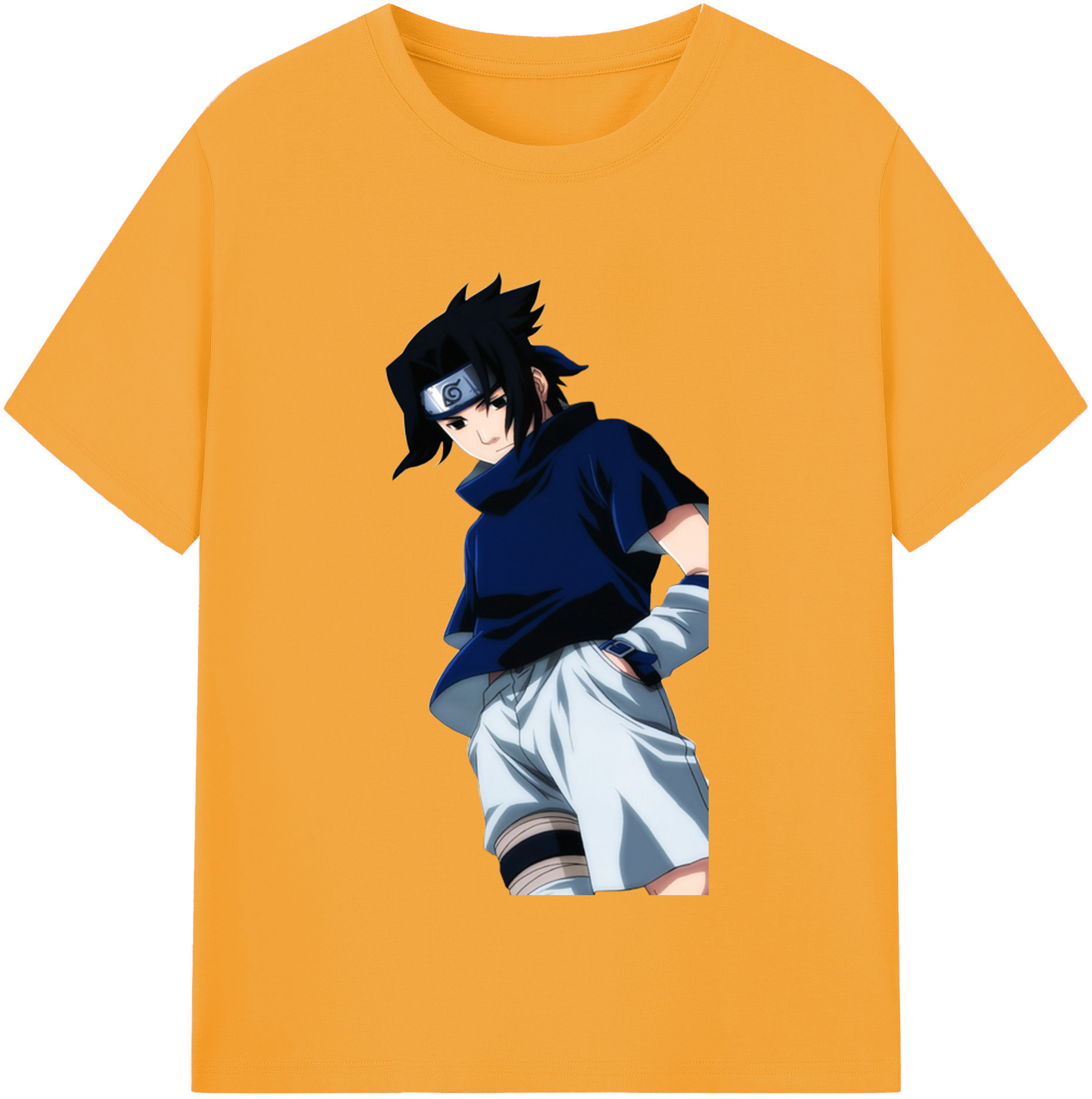 （画像用） NARUTO -ナルト- うちは サスケ Uchiha Sasuke レディースカジュアルプリントTシャツ（綿100％）