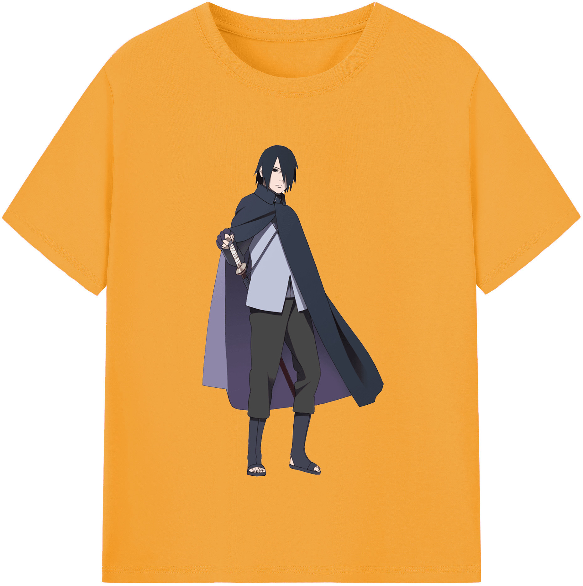 （画像用） NARUTO -ナルト- うちは サスケ Uchiha Sasuke レディースカジュアルプリントTシャツ（綿100％）