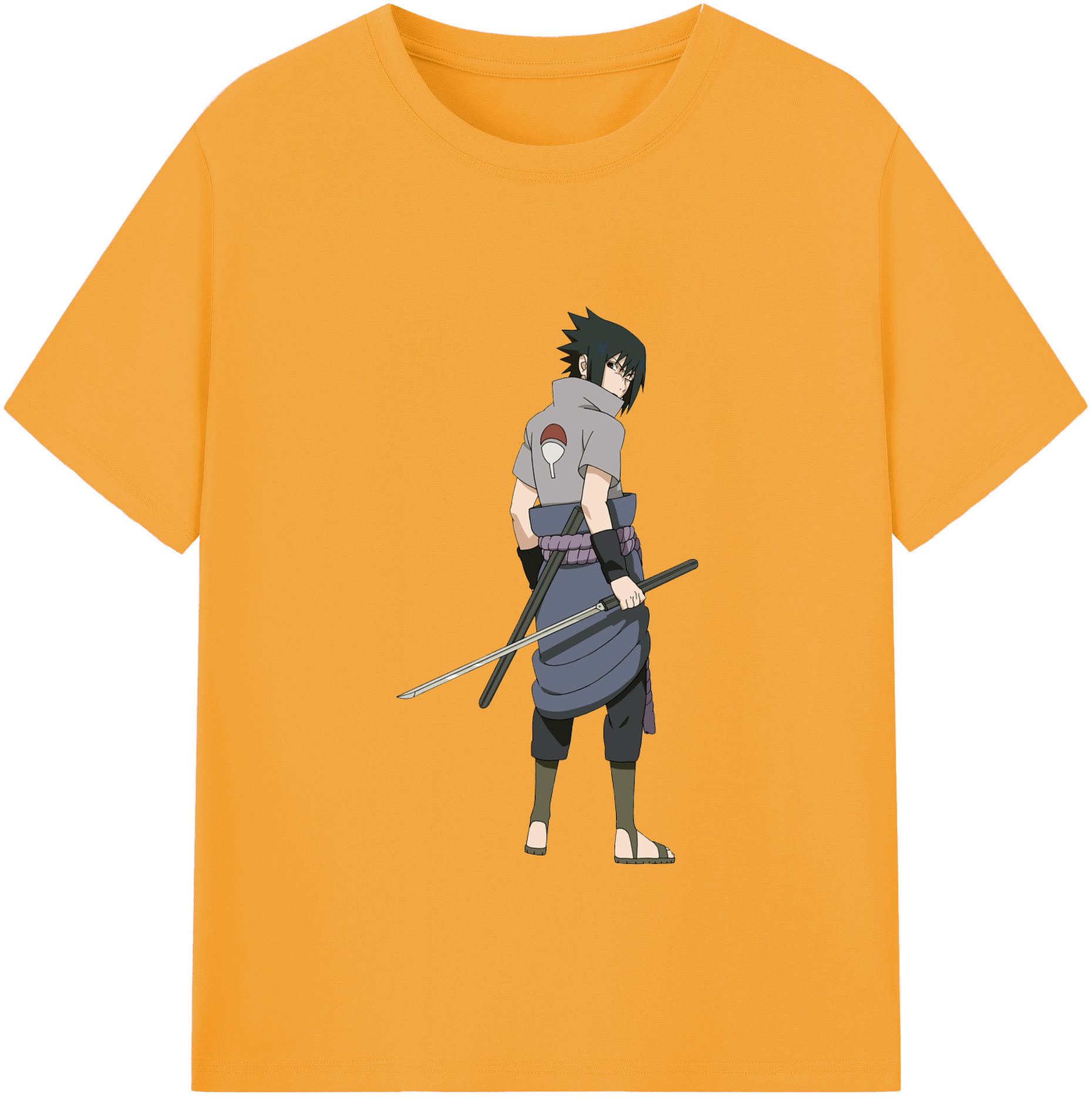 （画像用） NARUTO -ナルト- うちは サスケ Uchiha Sasuke レディースカジュアルプリントTシャツ（綿100％）