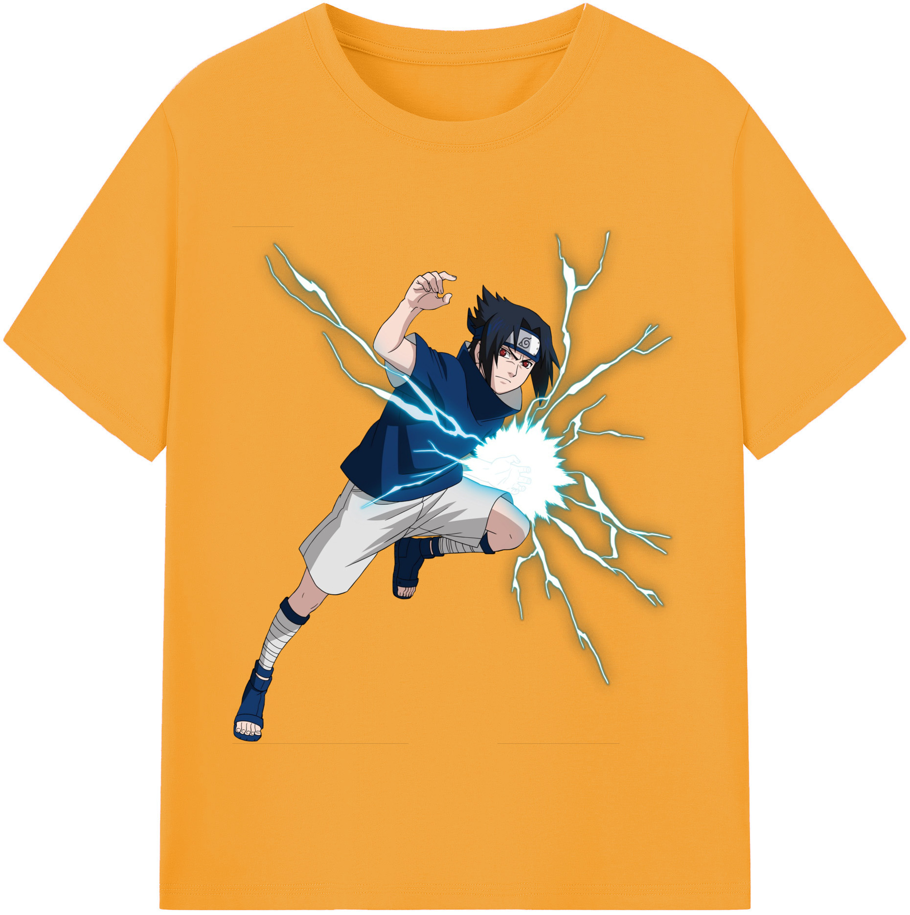 （画像用） NARUTO -ナルト- うちは サスケ Uchiha Sasuke レディースカジュアルプリントTシャツ（綿100％）