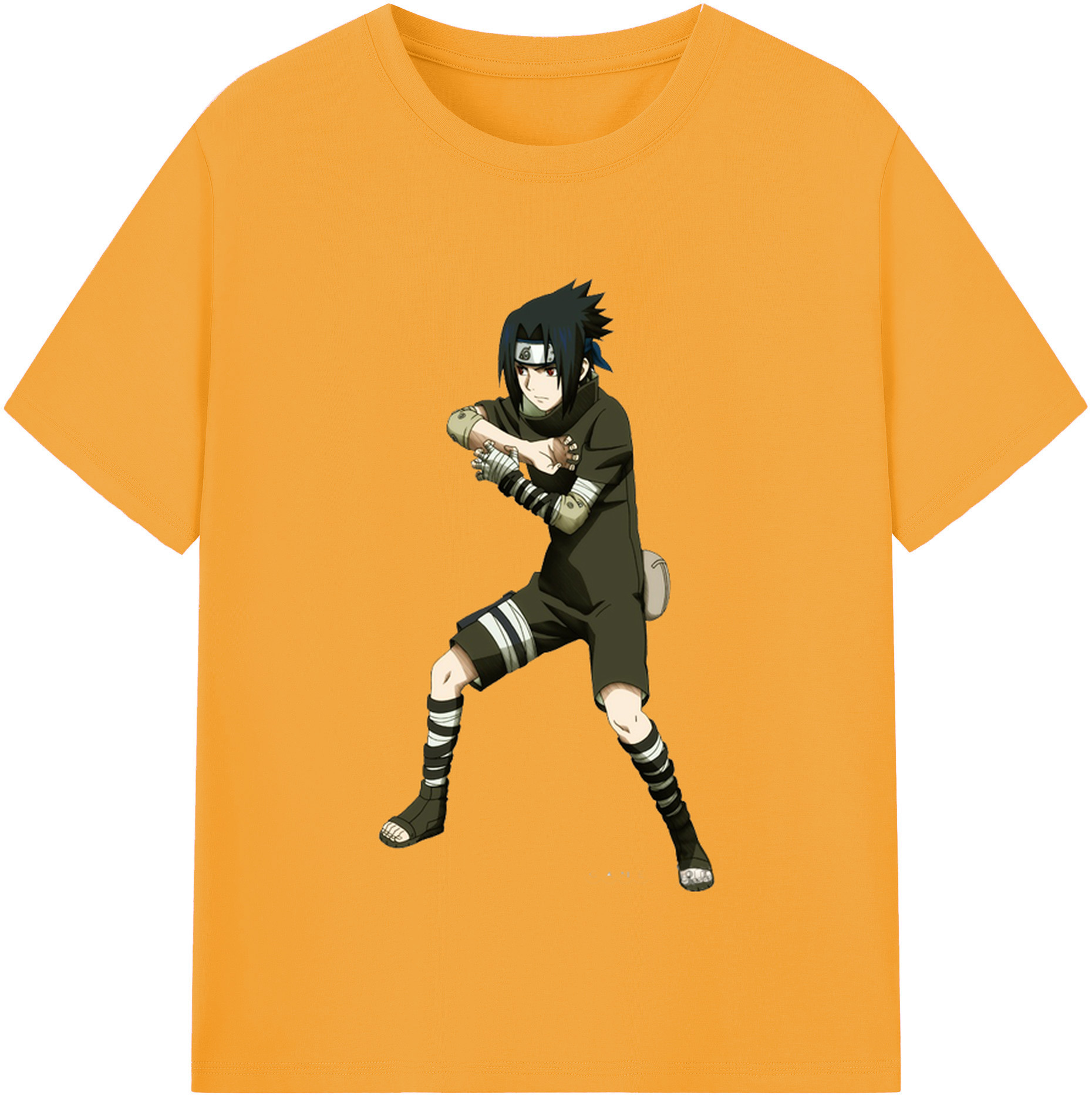 （画像用） NARUTO -ナルト- うちは サスケ Uchiha Sasuke レディースカジュアルプリントTシャツ（綿100％）