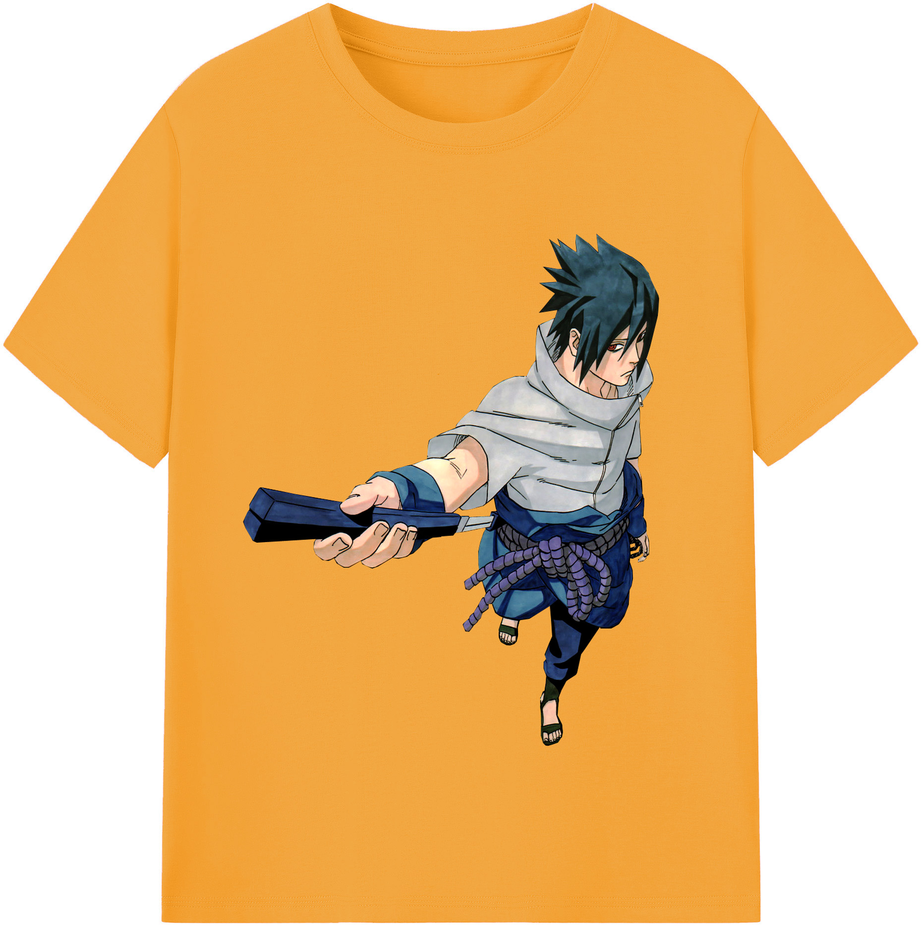 （画像用） NARUTO -ナルト- うちは サスケ Uchiha Sasuke レディースカジュアルプリントTシャツ（綿100％）