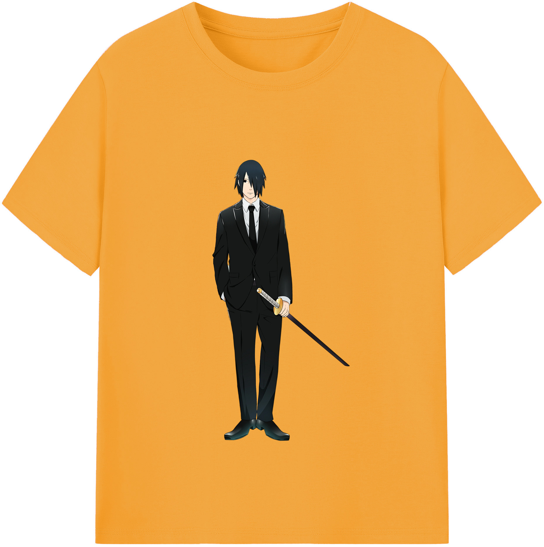 （画像用） NARUTO -ナルト- うちは サスケ Uchiha Sasuke レディースカジュアルプリントTシャツ（綿100％）