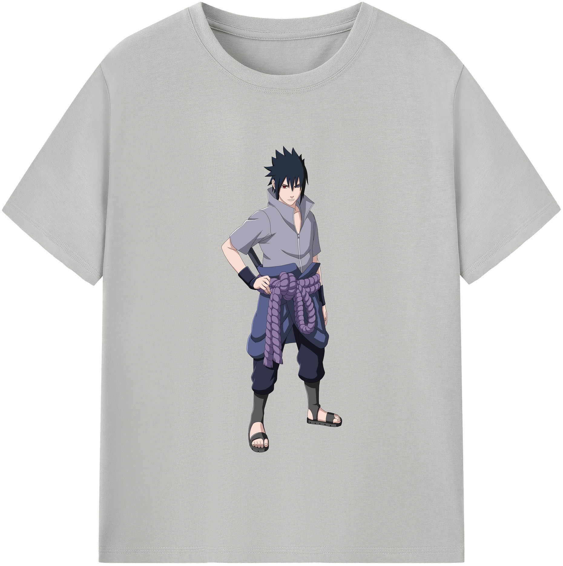 （画像用） NARUTO -ナルト- うちは サスケ Uchiha Sasuke レディースカジュアルプリントTシャツ（綿100％）