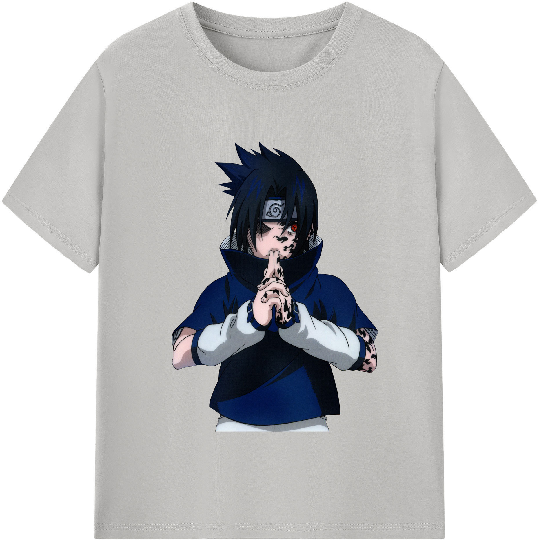 （画像用） NARUTO -ナルト- うちは サスケ Uchiha Sasuke レディースカジュアルプリントTシャツ（綿100％）