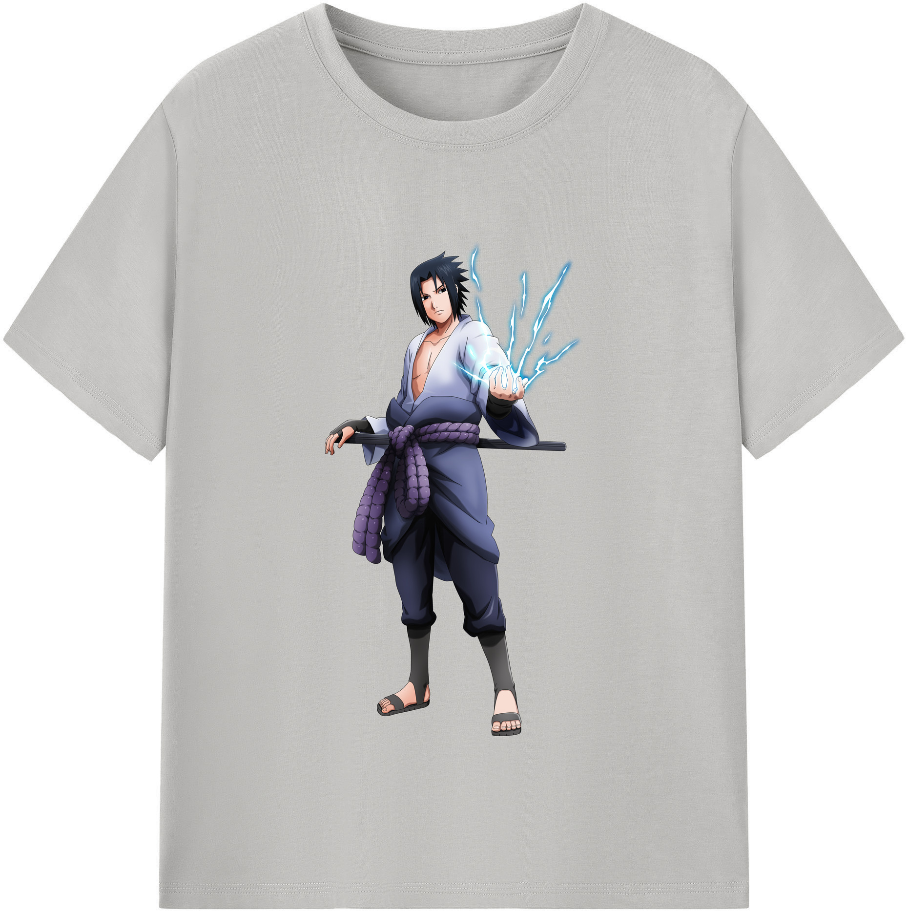 （画像用） NARUTO -ナルト- うちは サスケ Uchiha Sasuke レディースカジュアルプリントTシャツ（綿100％）