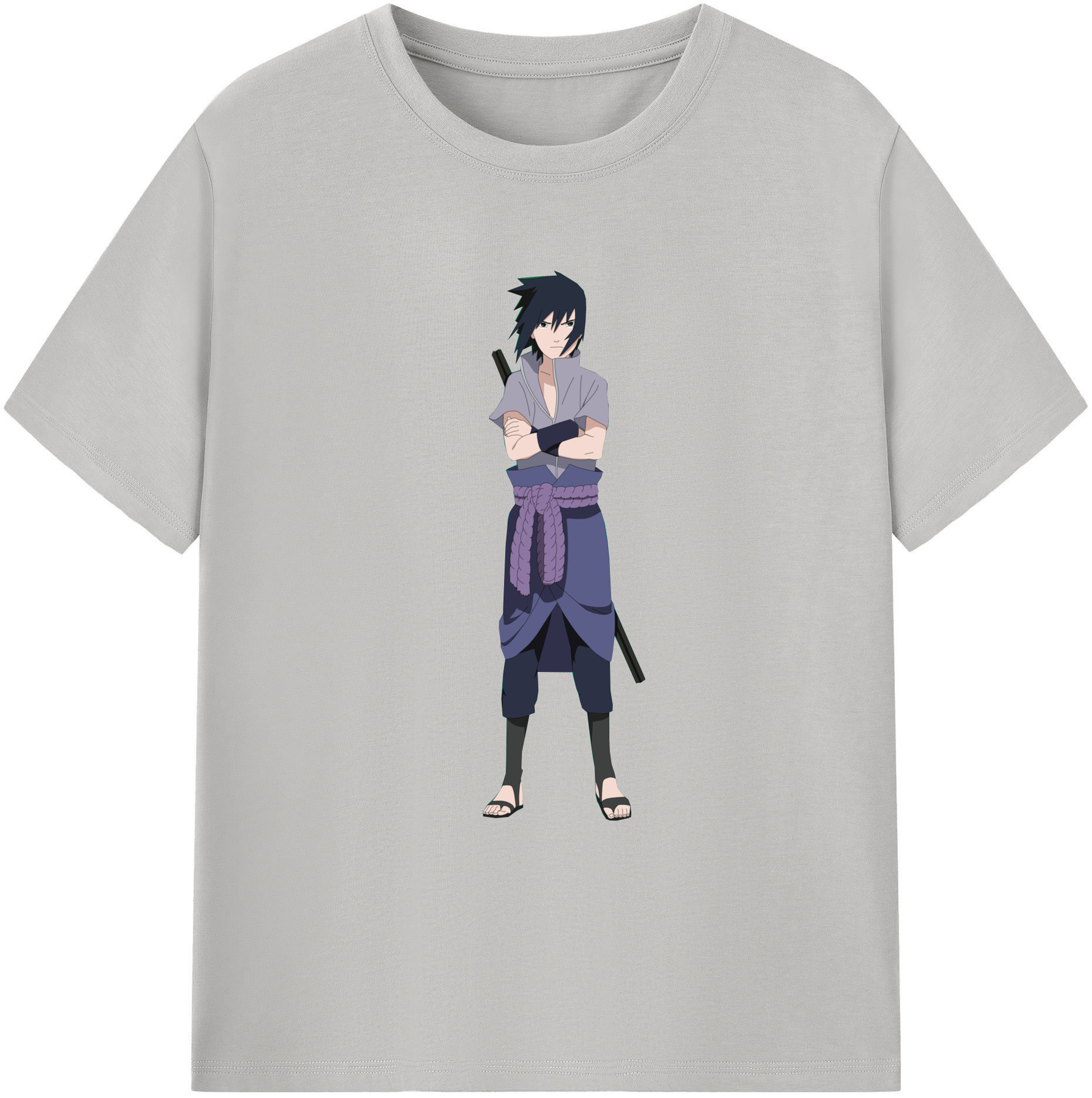 （画像用） NARUTO -ナルト- うちは サスケ Uchiha Sasuke レディースカジュアルプリントTシャツ（綿100％）