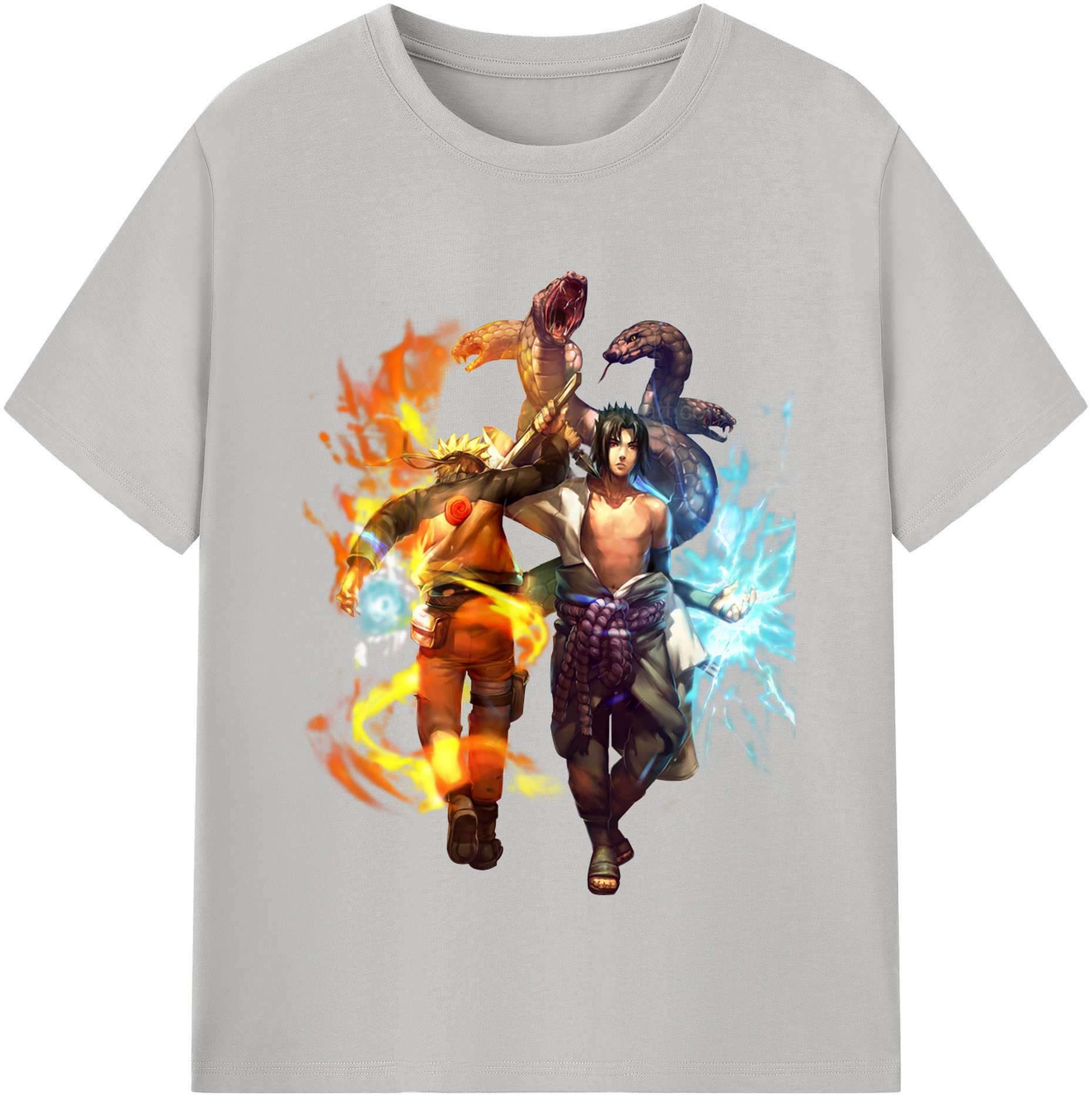 （画像用） NARUTO -ナルト- うちは サスケ Uchiha Sasuke レディースカジュアルプリントTシャツ（綿100％）