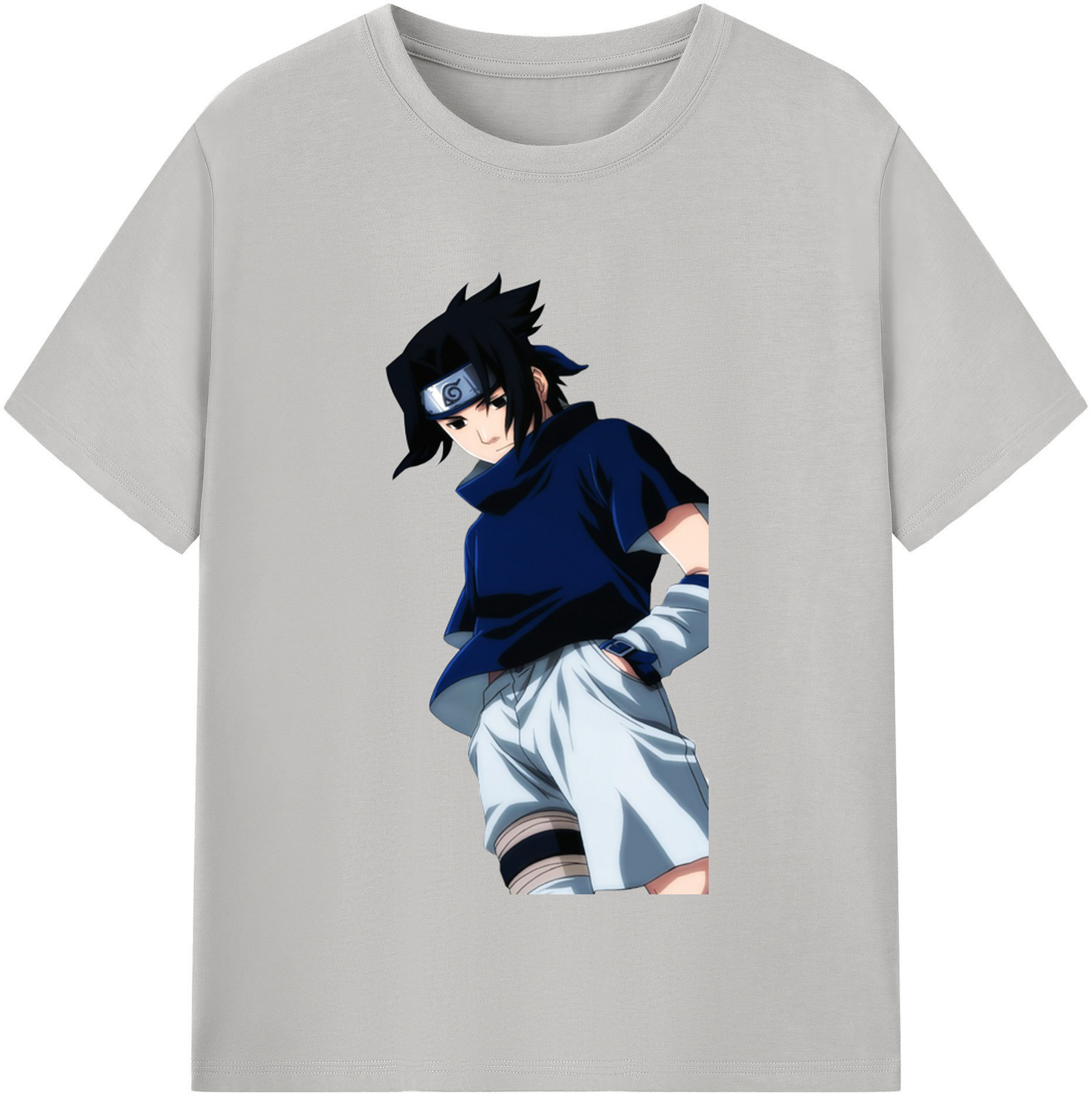 （画像用） NARUTO -ナルト- うちは サスケ Uchiha Sasuke レディースカジュアルプリントTシャツ（綿100％）
