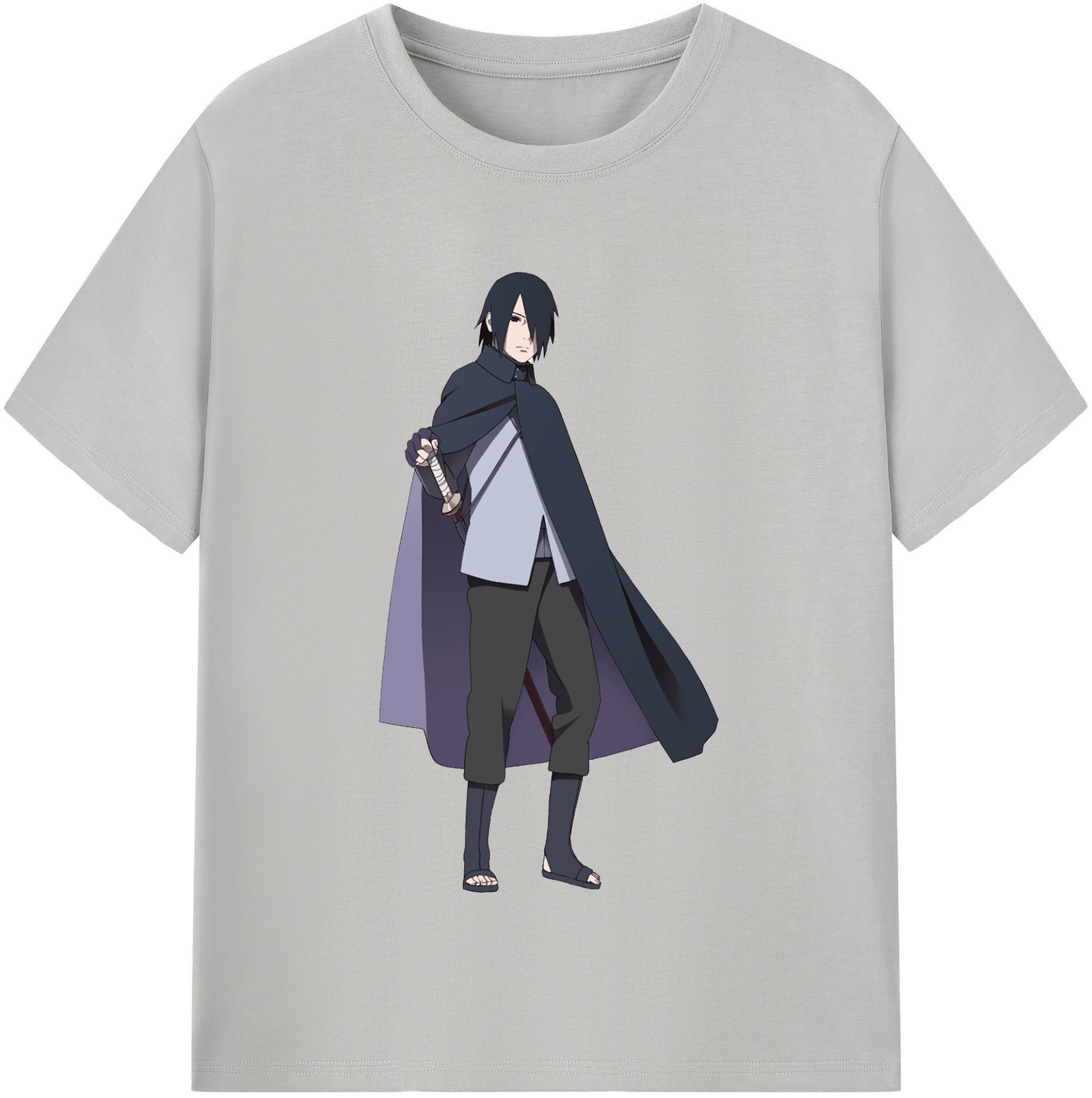 （画像用） NARUTO -ナルト- うちは サスケ Uchiha Sasuke レディースカジュアルプリントTシャツ（綿100％）