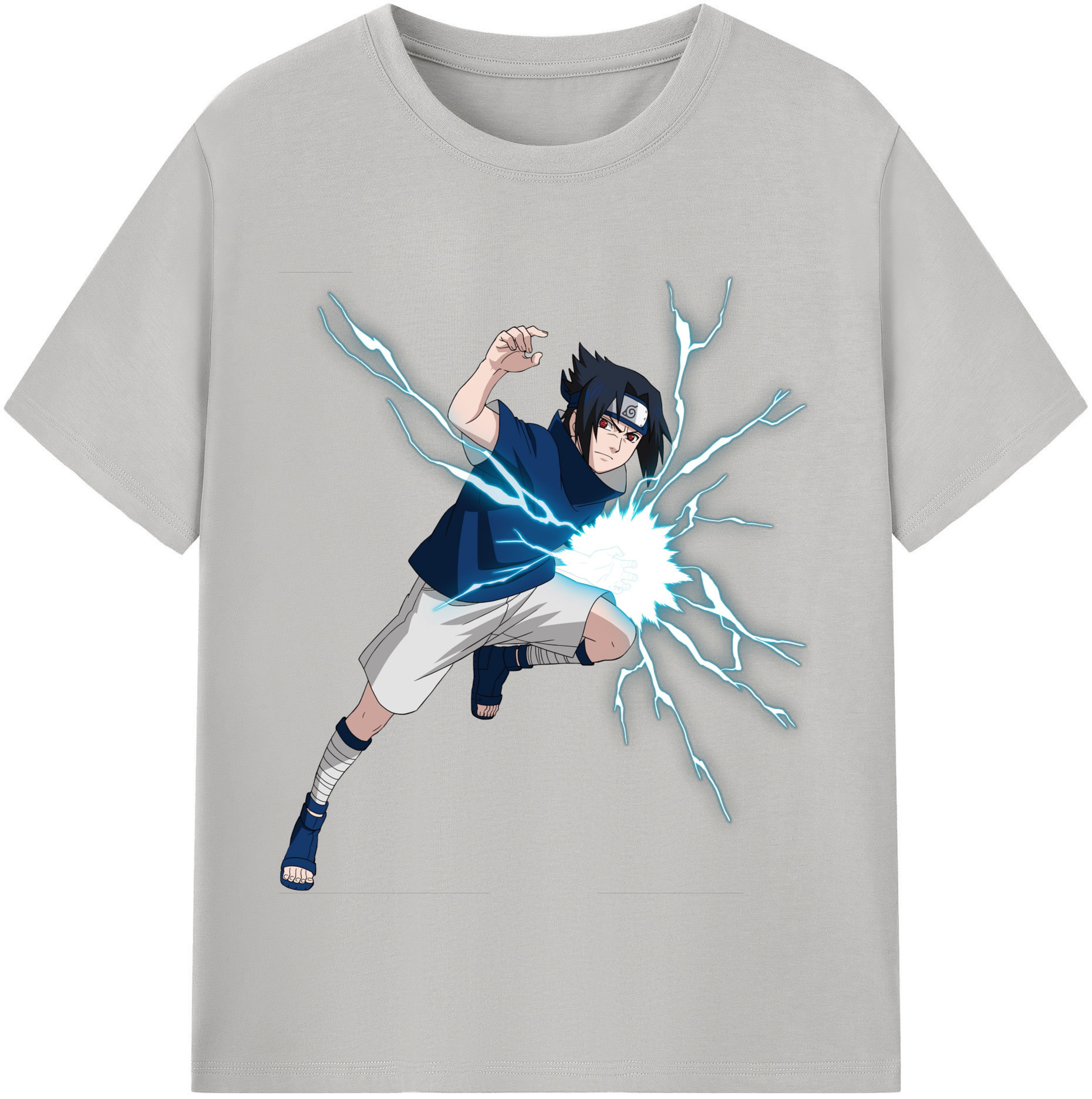 （画像用） NARUTO -ナルト- うちは サスケ Uchiha Sasuke レディースカジュアルプリントTシャツ（綿100％）